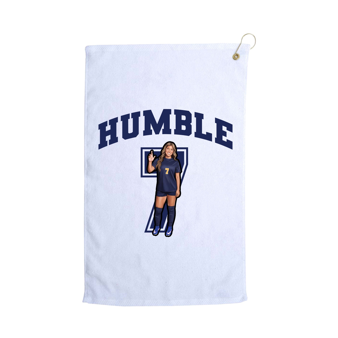 Golf Towel — Number in White