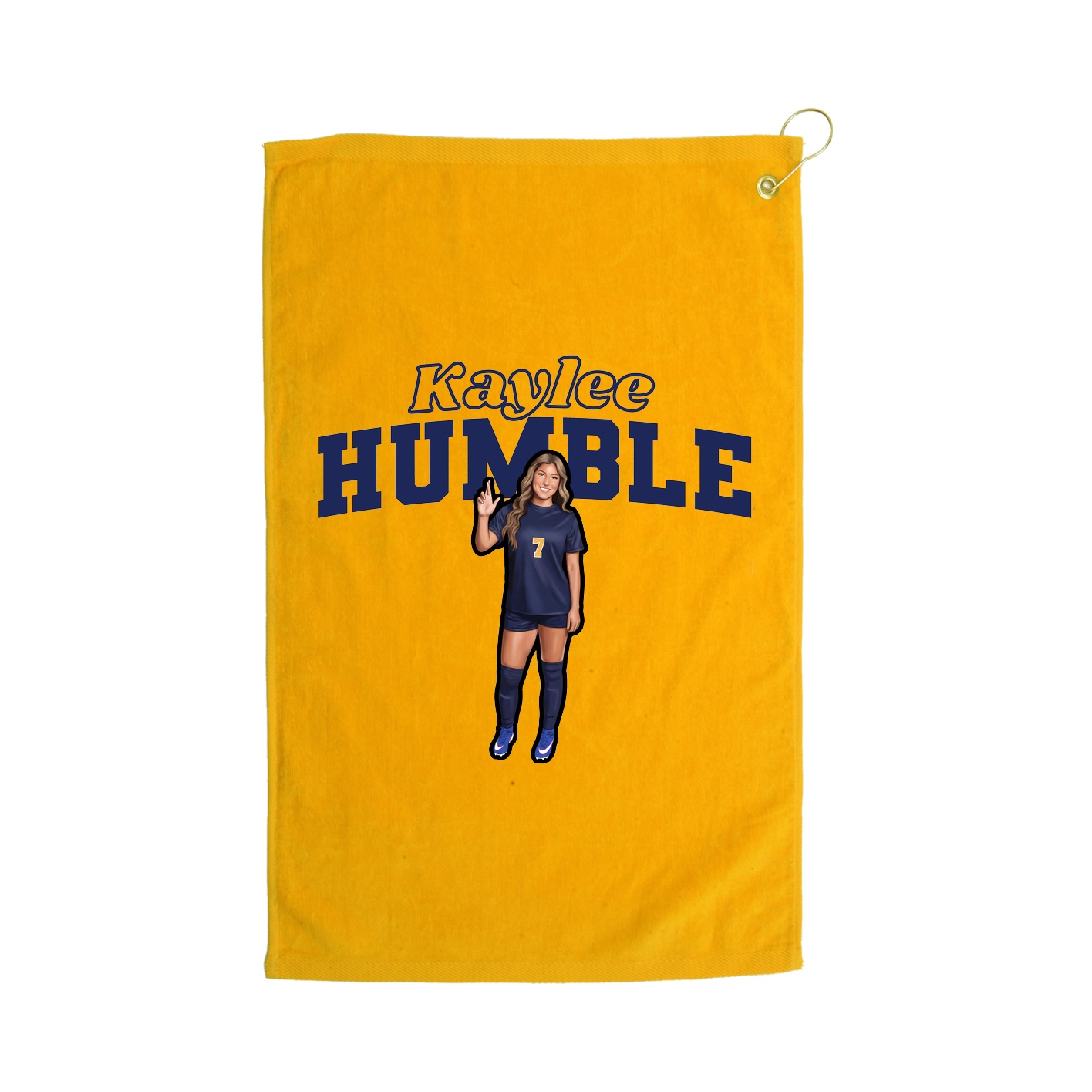 Golf Towel — Name Arch in Gold