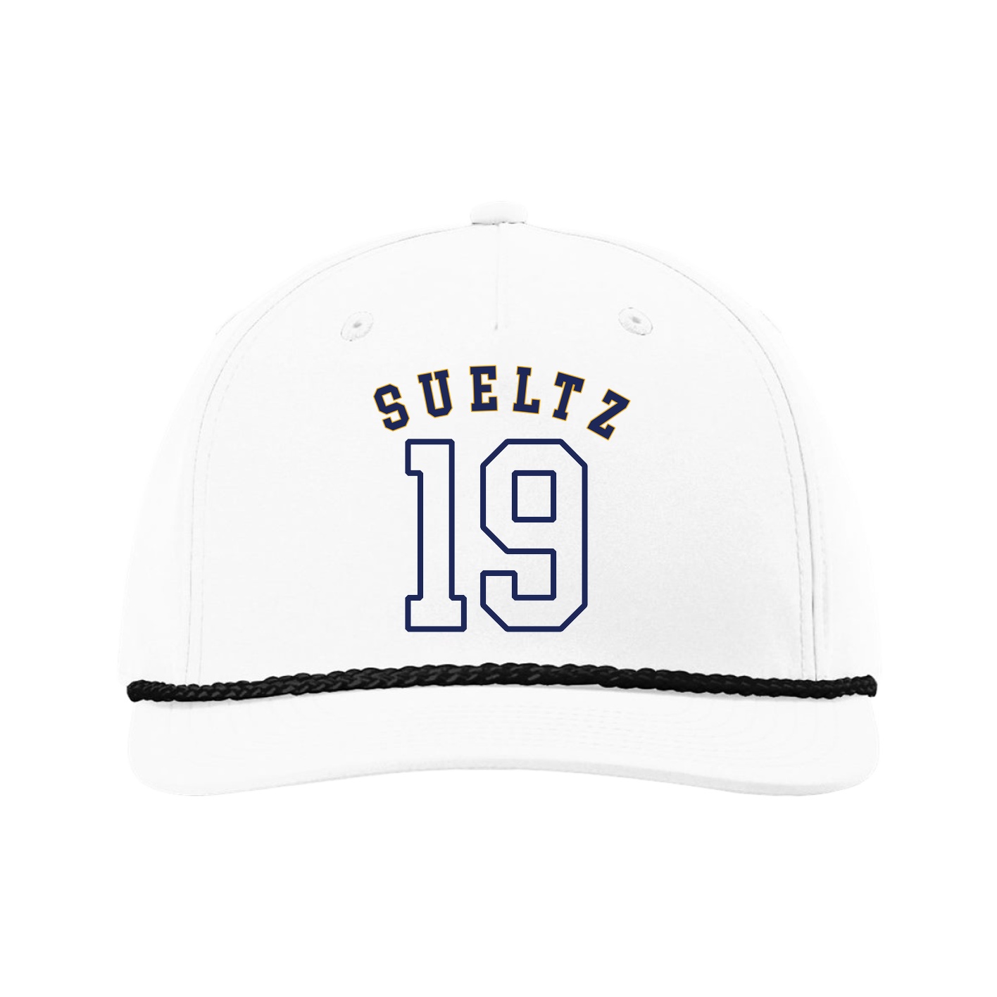 Five-Panel Classic Rope Cap — Shirsey Arch in White
