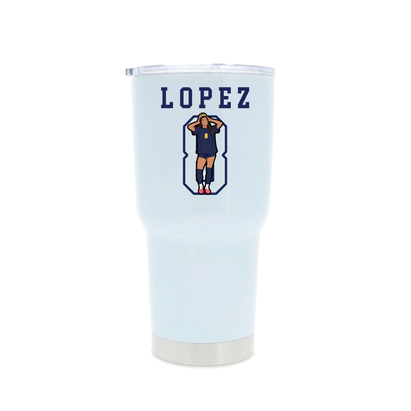 30oz Stainless Steel Tumbler — Shirsey in White