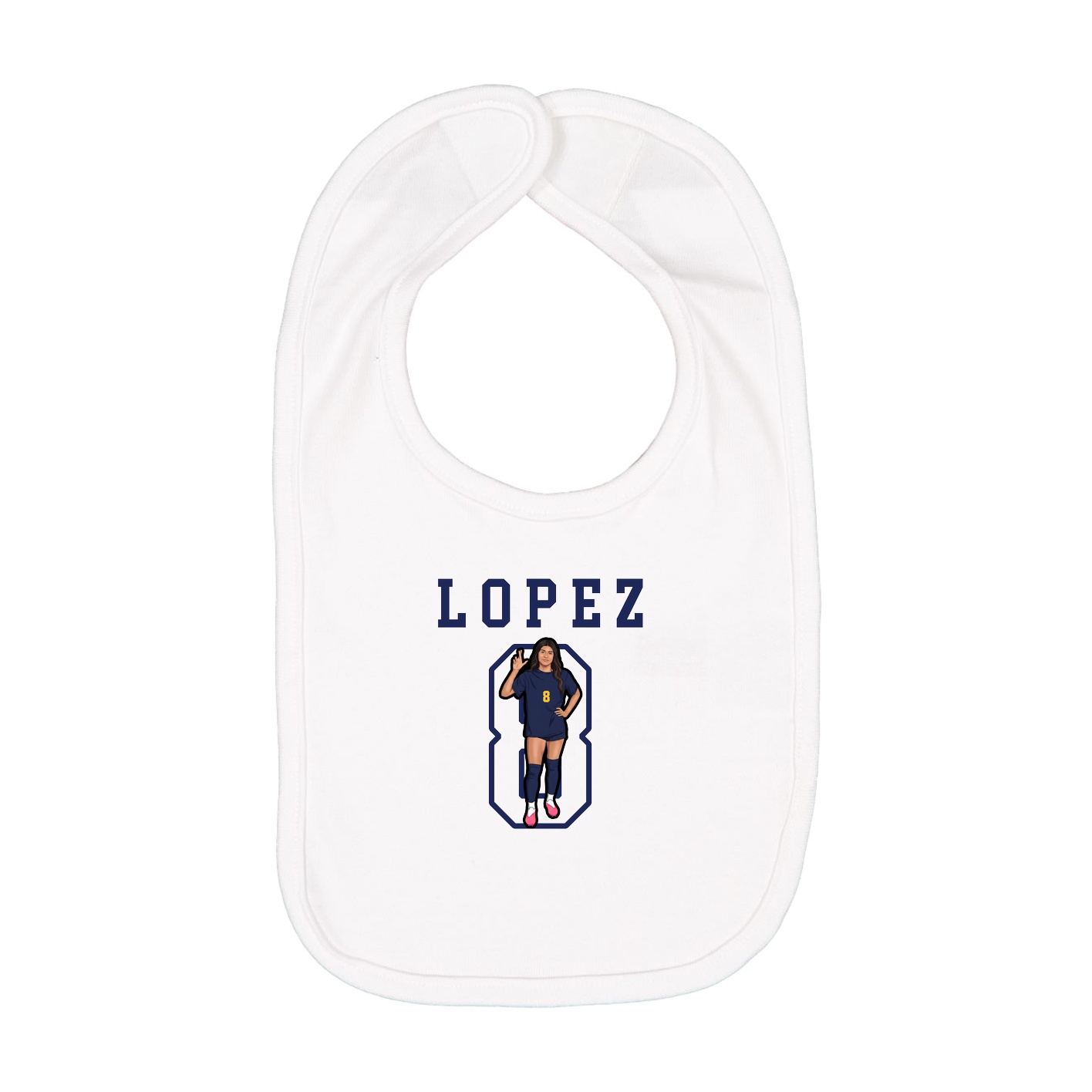 Infant Bib — Shirsey in White