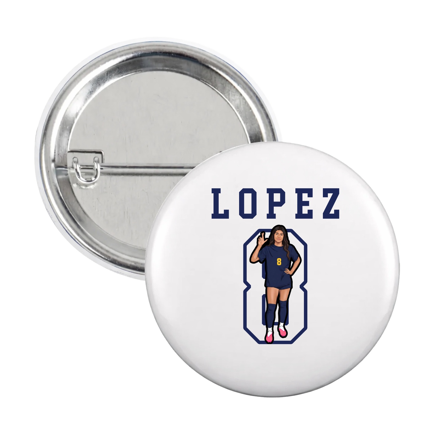 Game Day Button — Shirsey in White