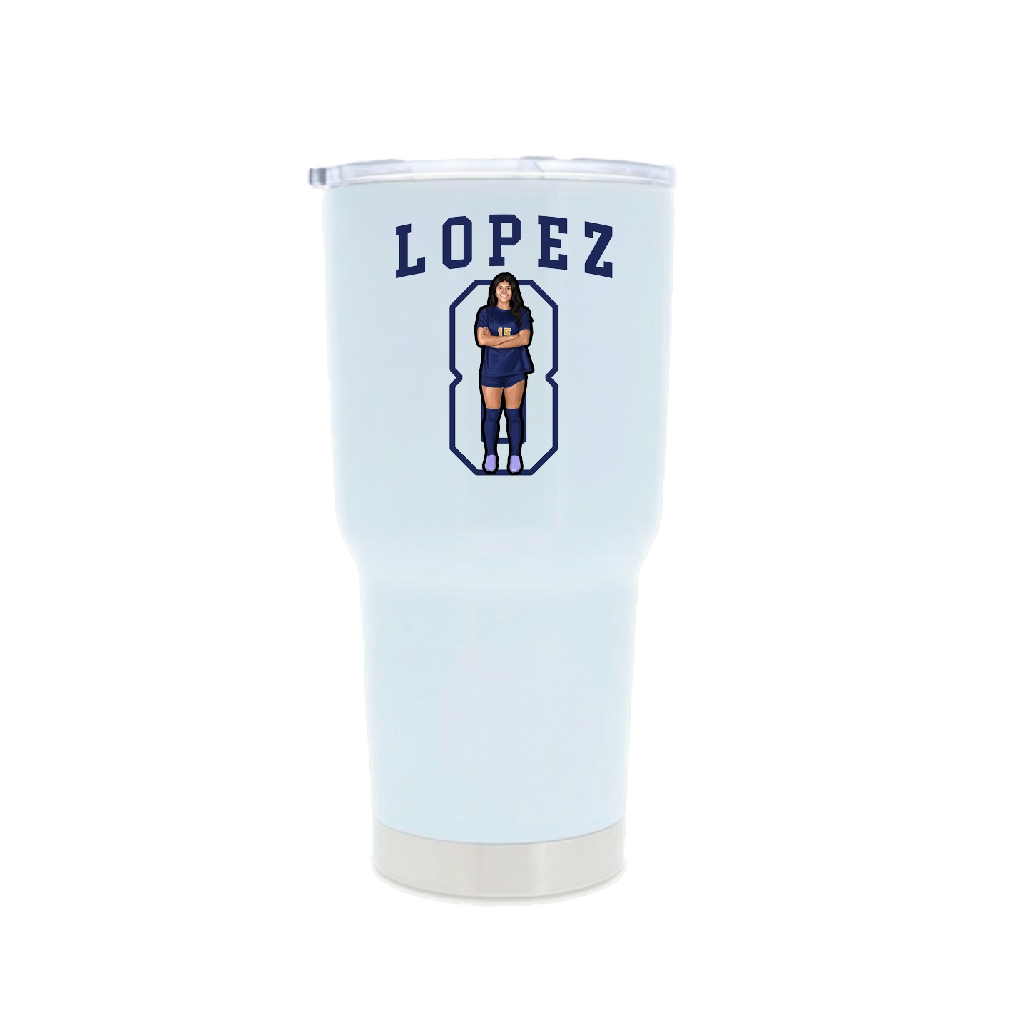 30oz Stainless Steel Tumbler — Shirsey in White