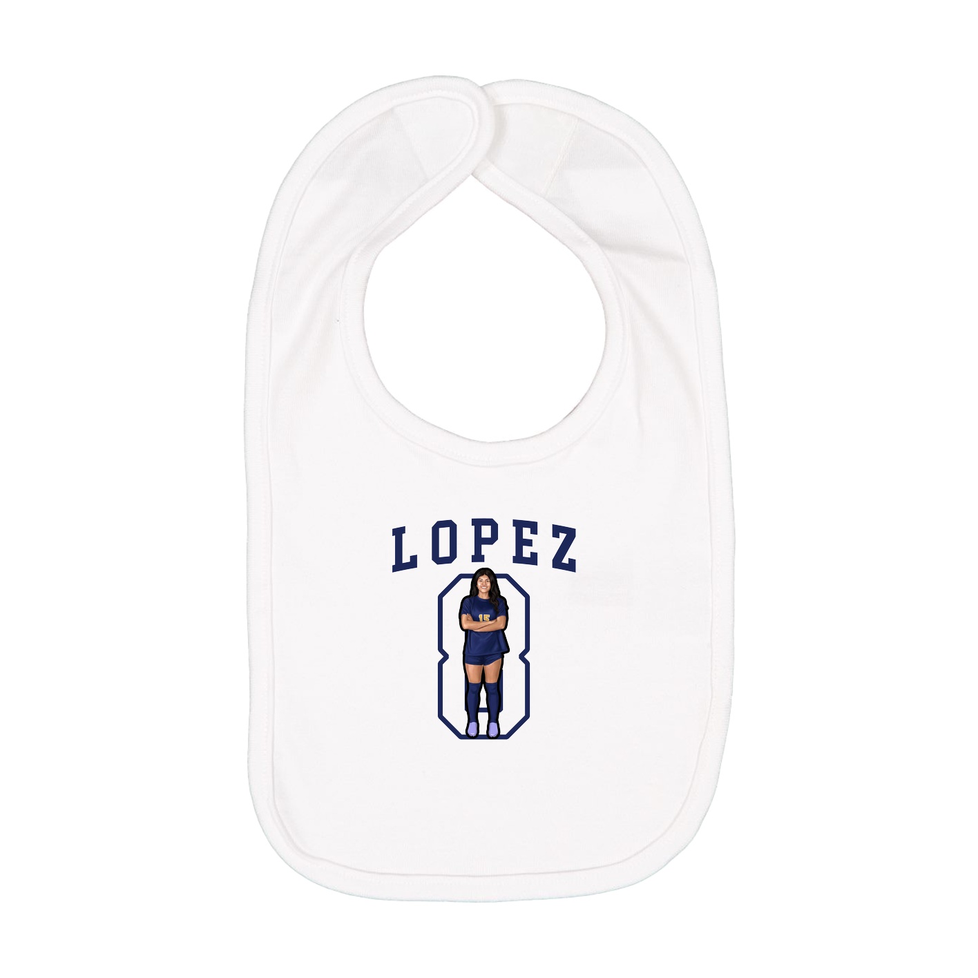 Infant Bib — Shirsey in White