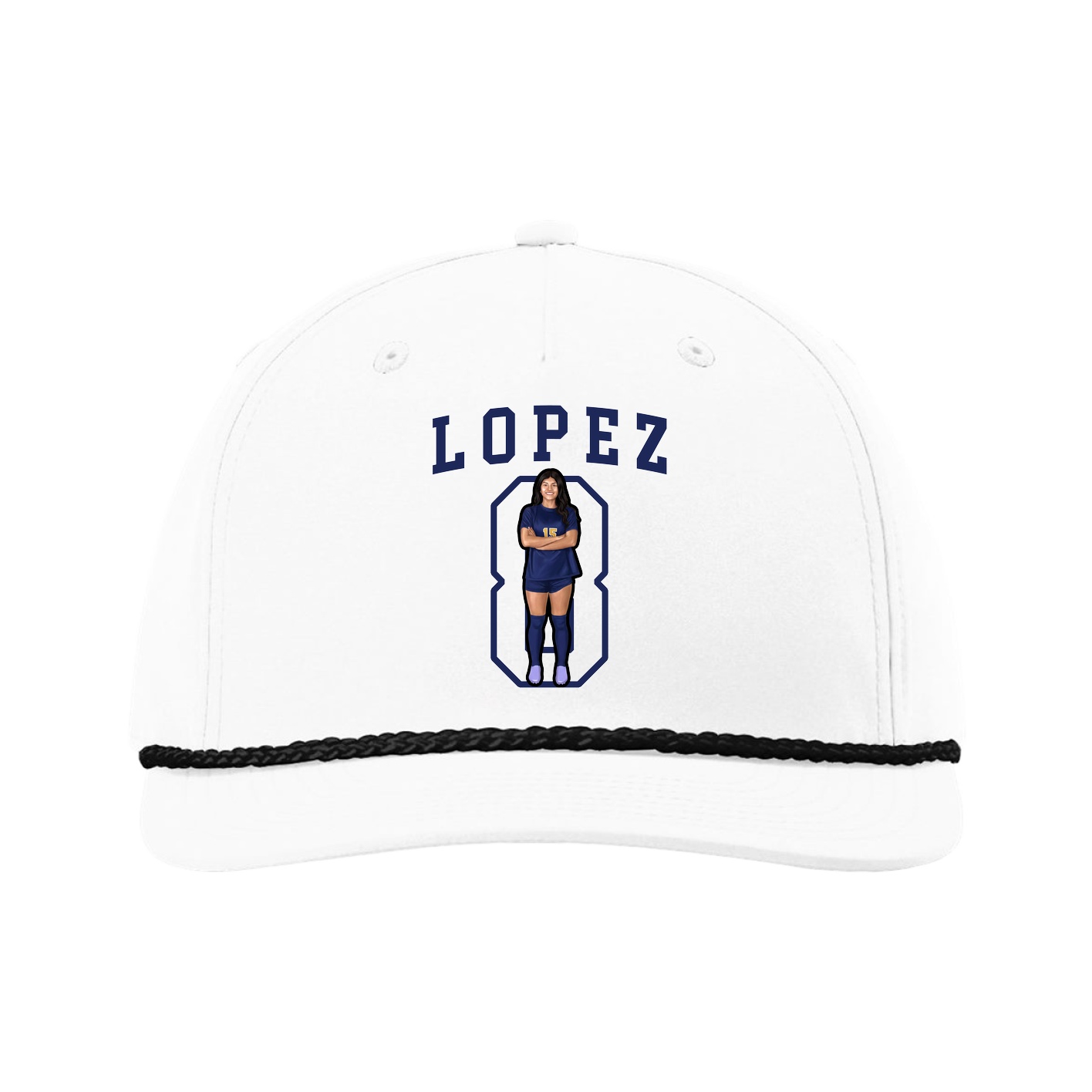 Five-Panel Classic Rope Cap — Shirsey in White