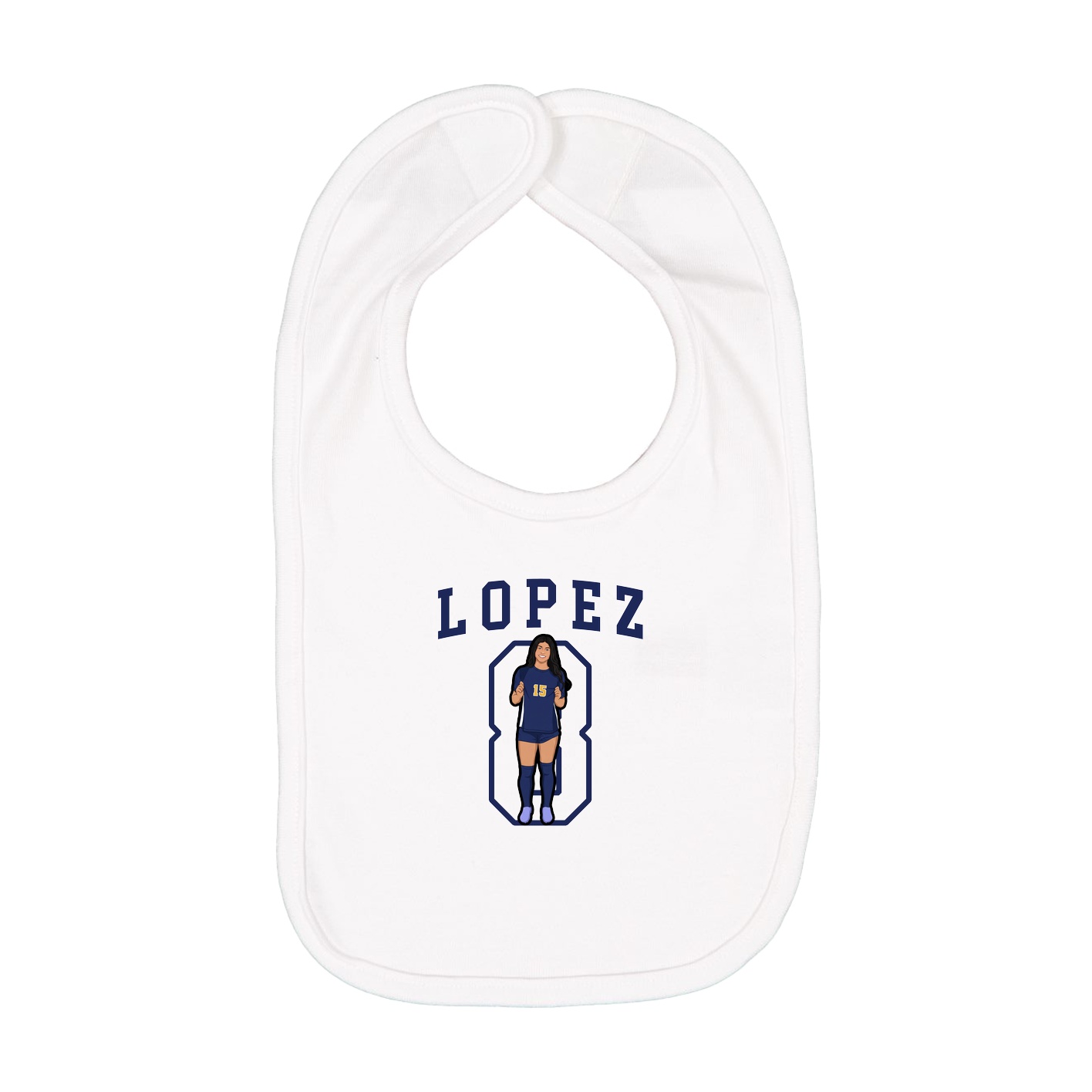 Infant Bib — Shirsey in White