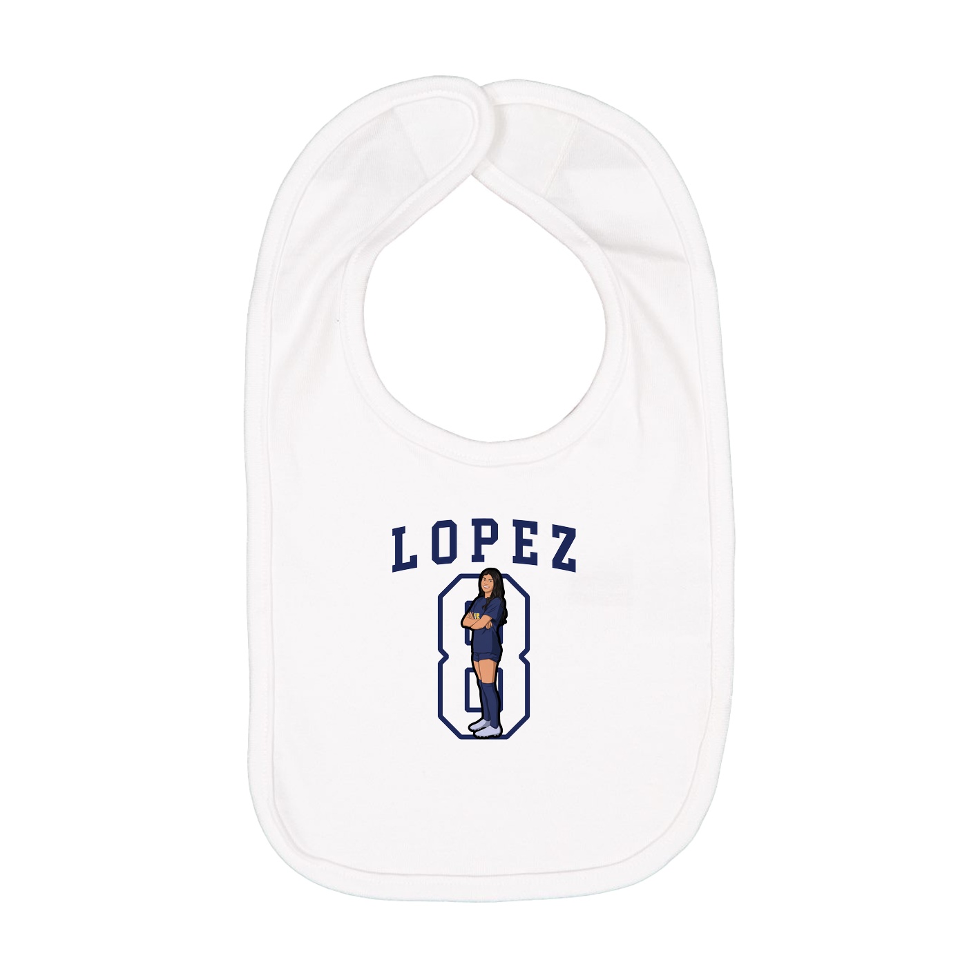 Infant Bib — Shirsey in White