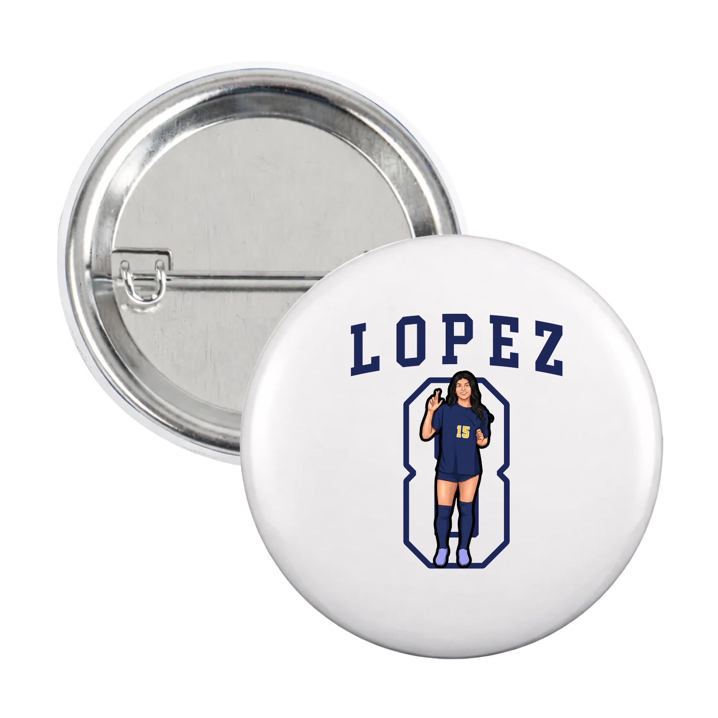Game Day Button — Shirsey in White
