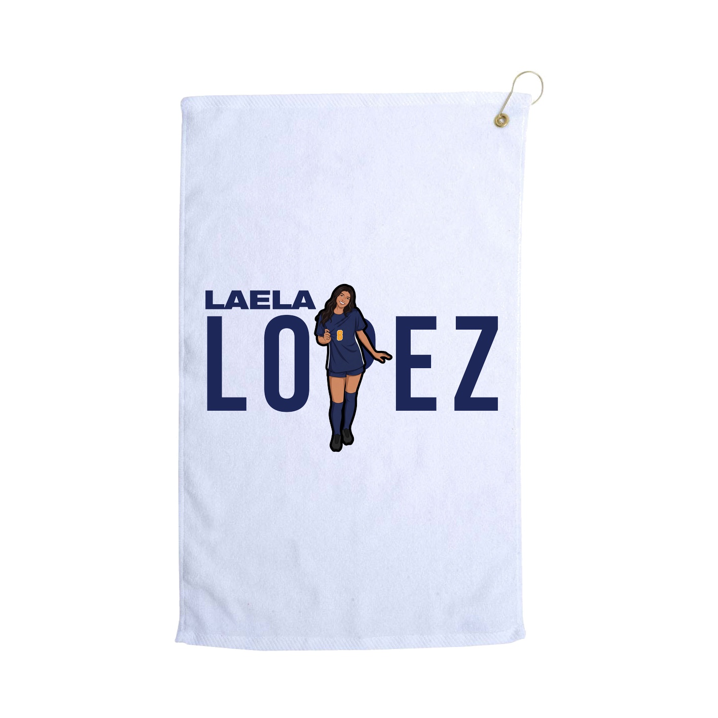 Golf Towel — Player Name in White