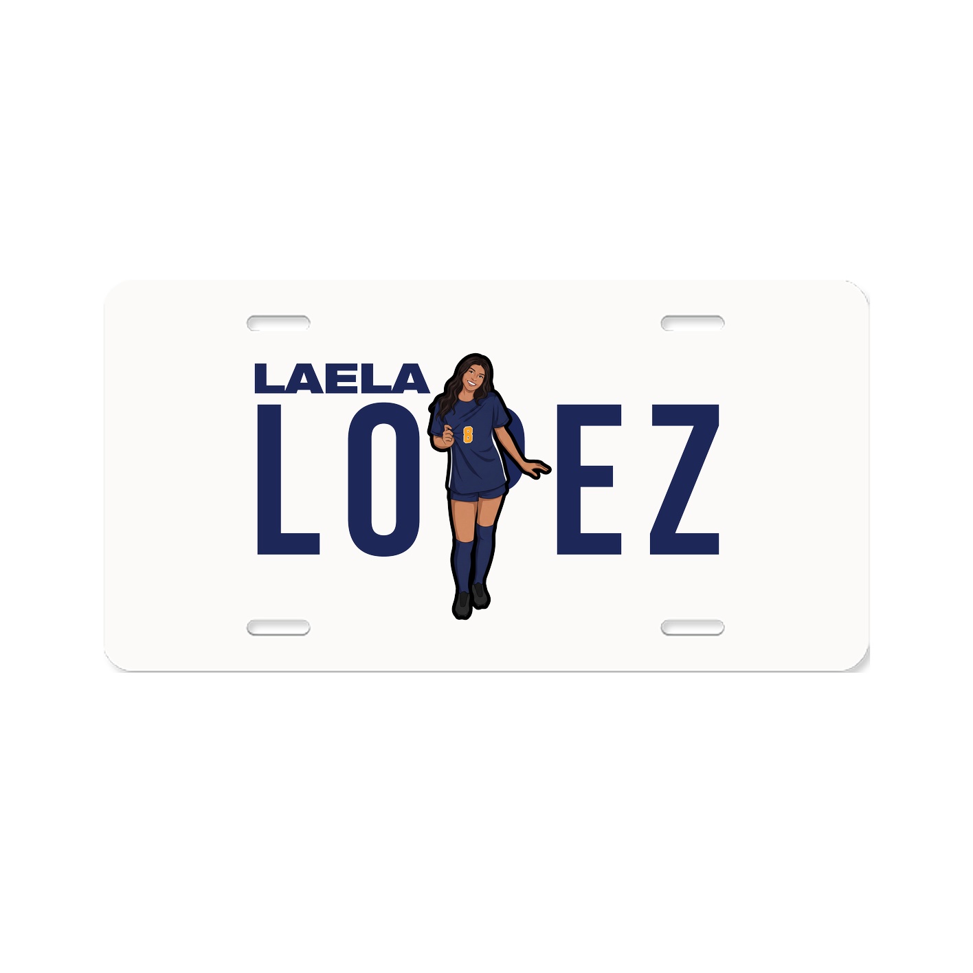 License Plate — Player Name in Classic