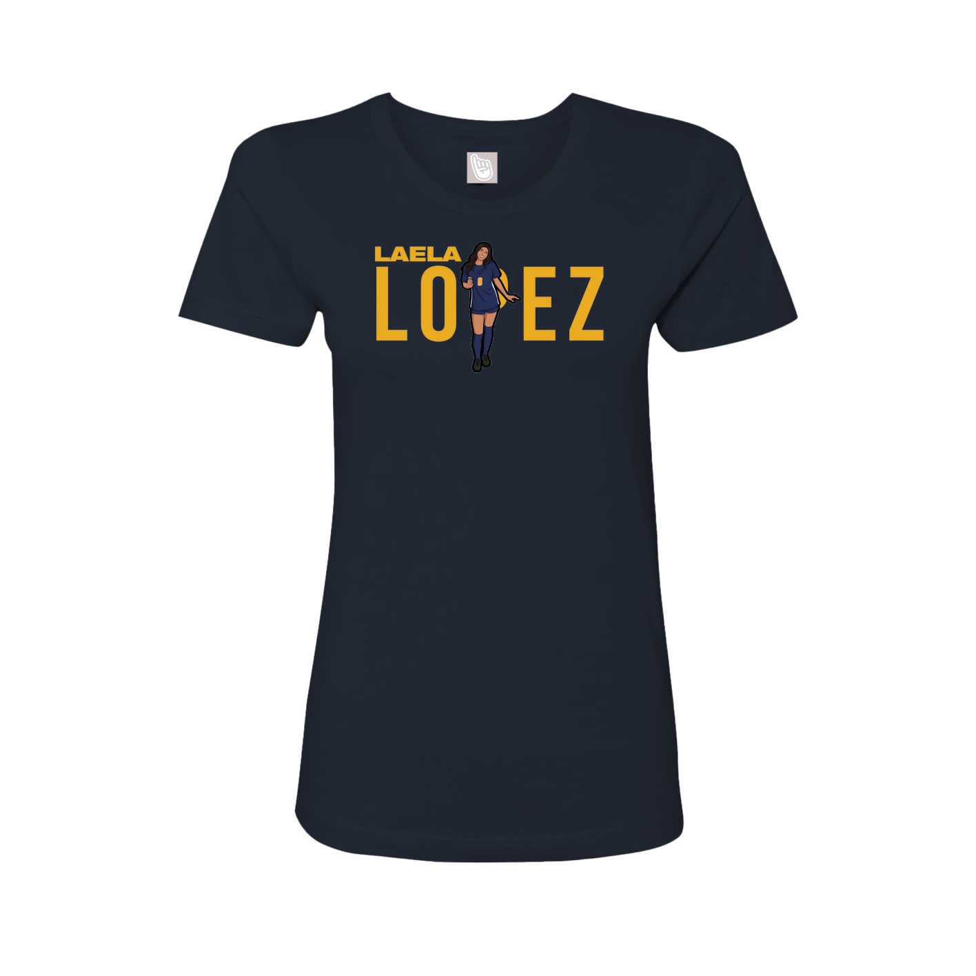 Womens Tee — Player Name in Navy