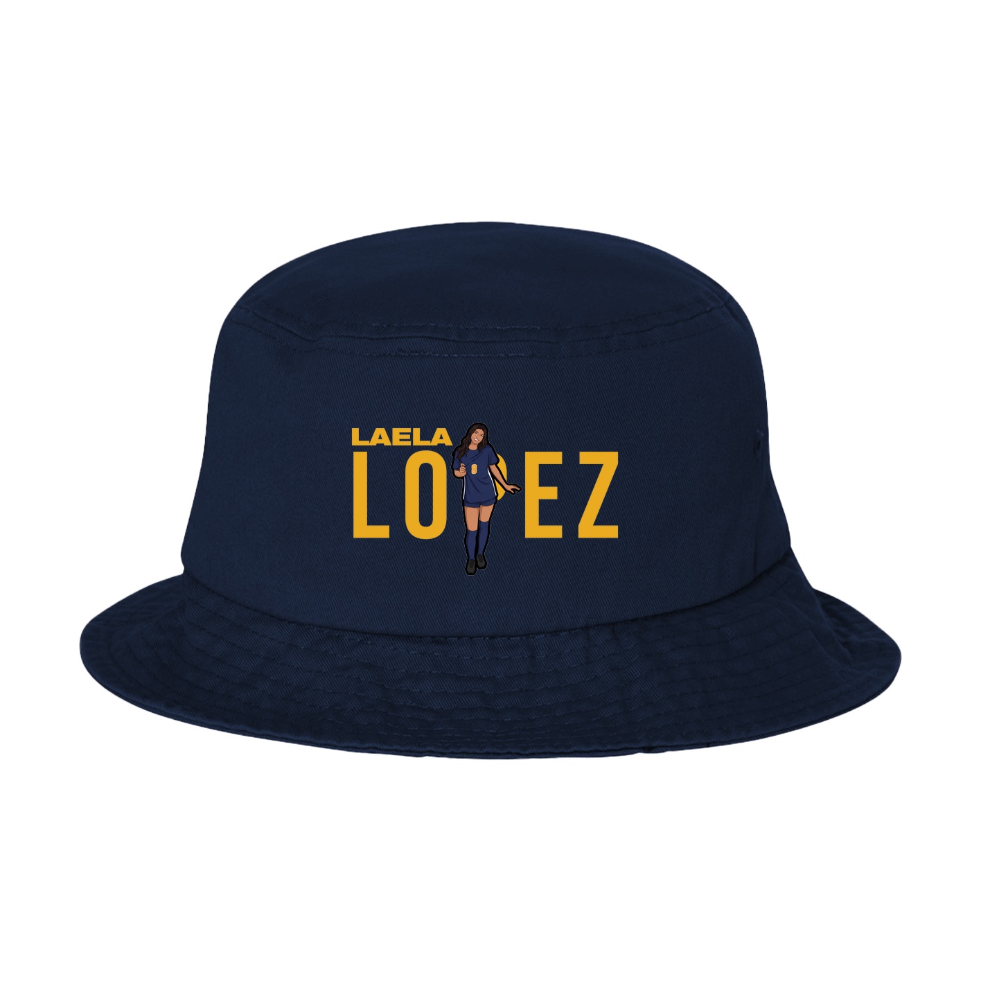 Bucket Cap — Player Name in Navy