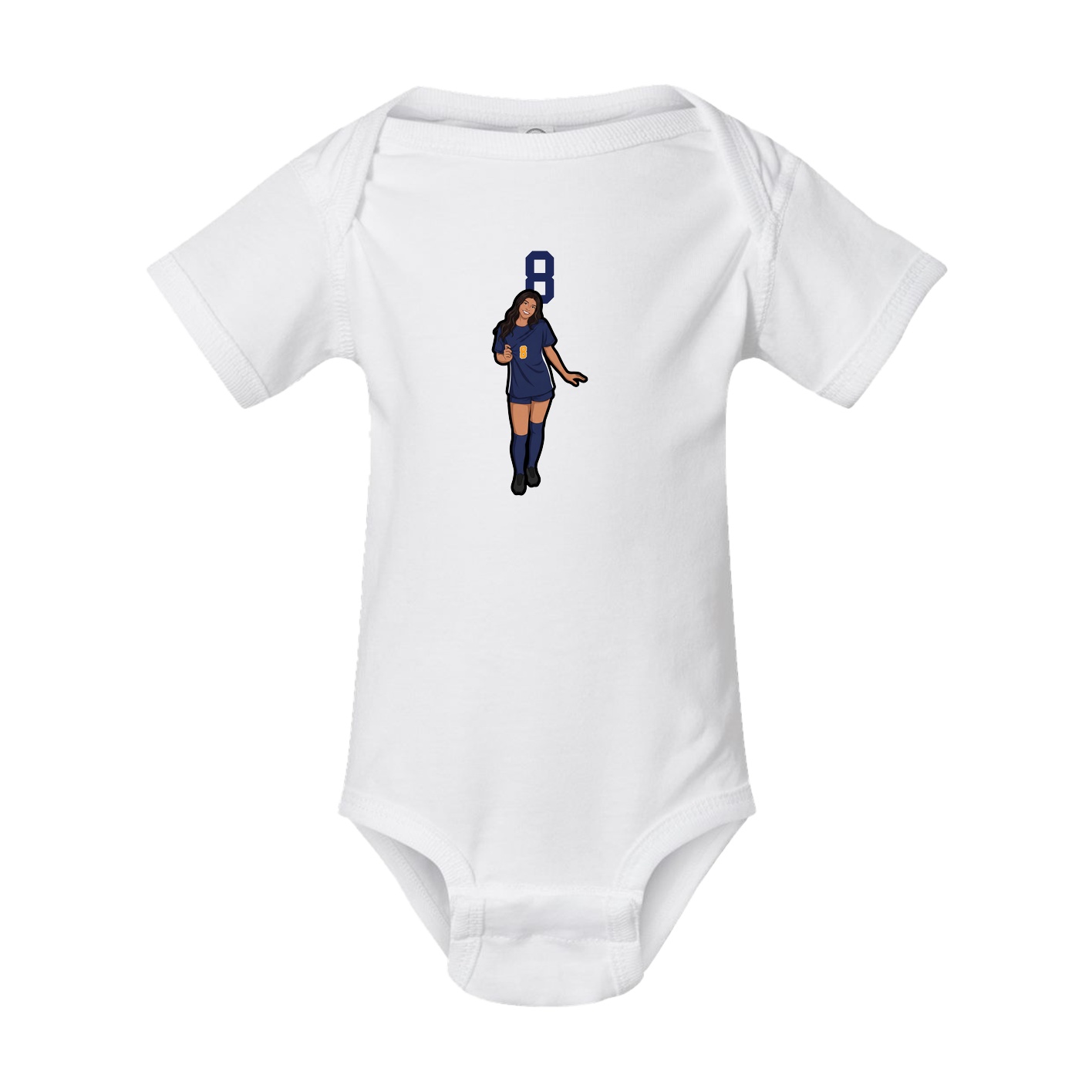 Baby Onesie — Number Top in White
