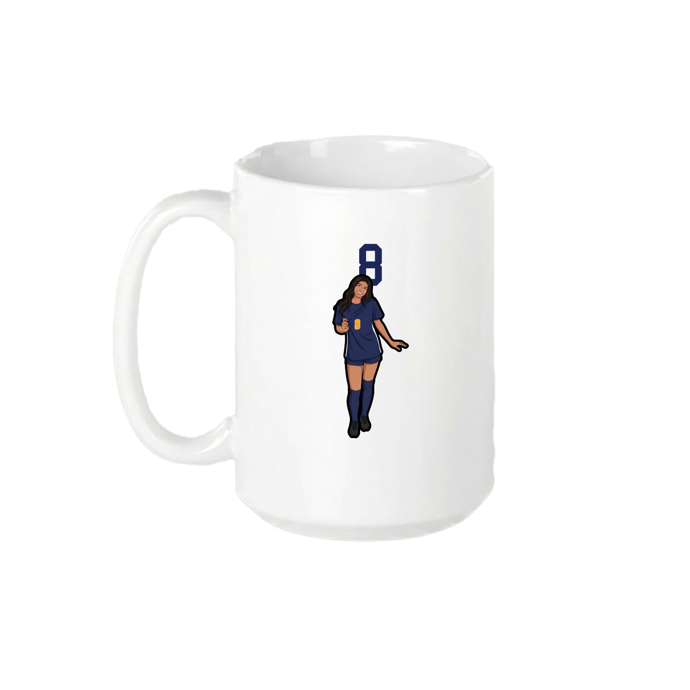 15oz Coffee Mug — Number Top in White