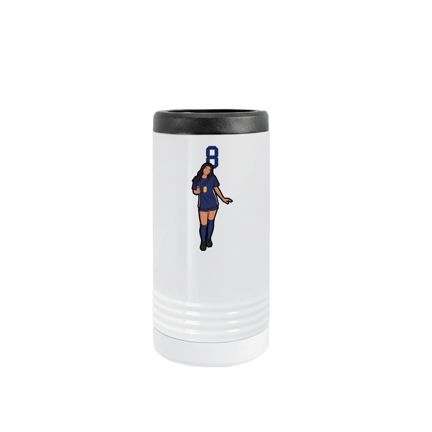 Slim Beverage Holder — Number Top in White