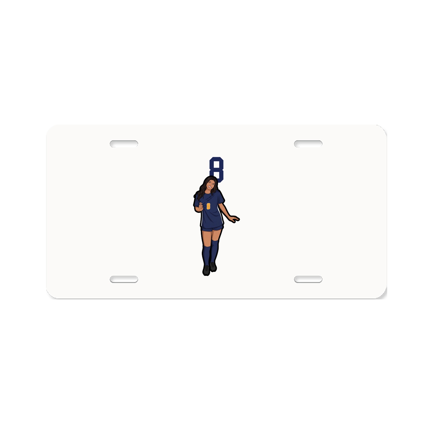 License Plate — Number Top in Classic