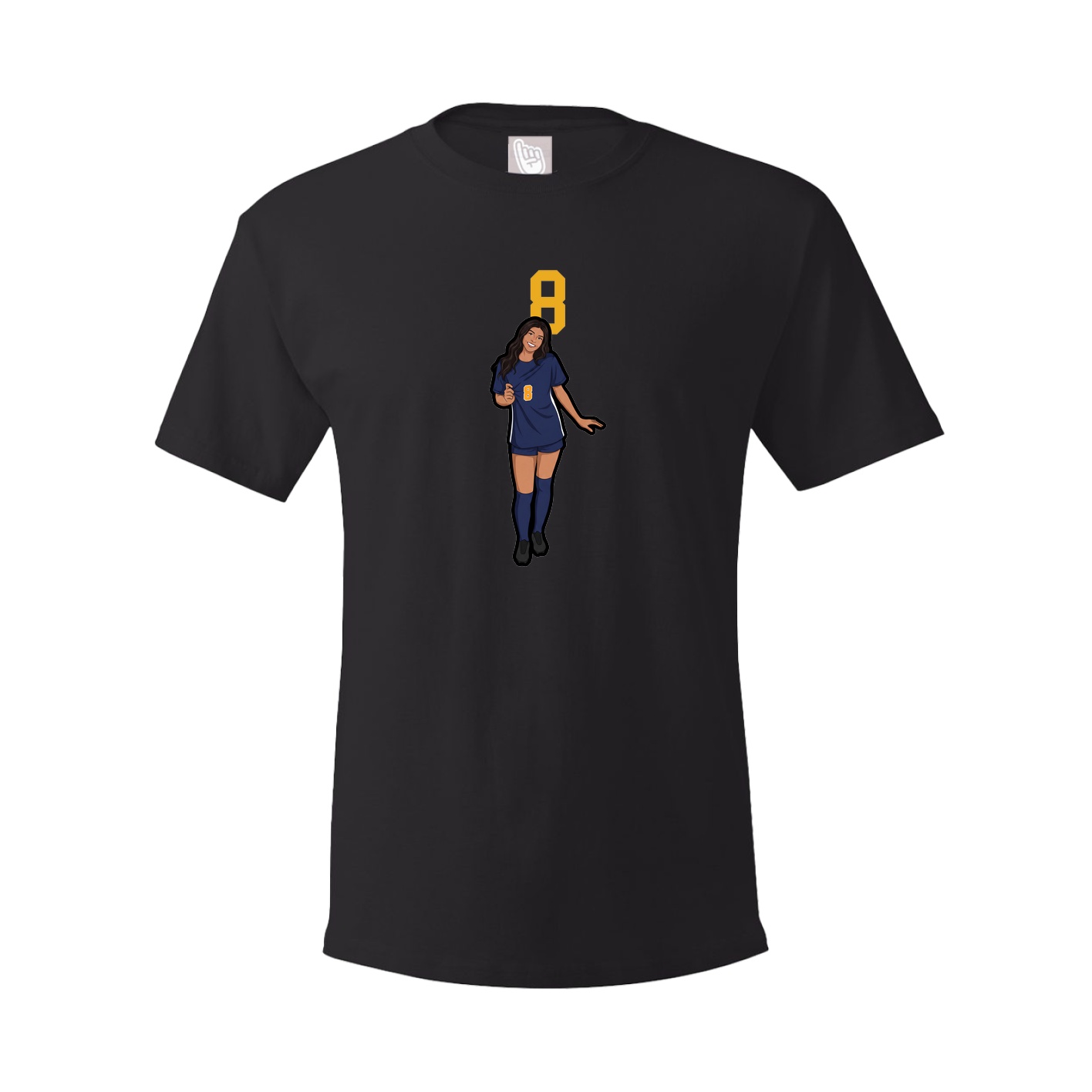 Youth Tee — Number Top in Black