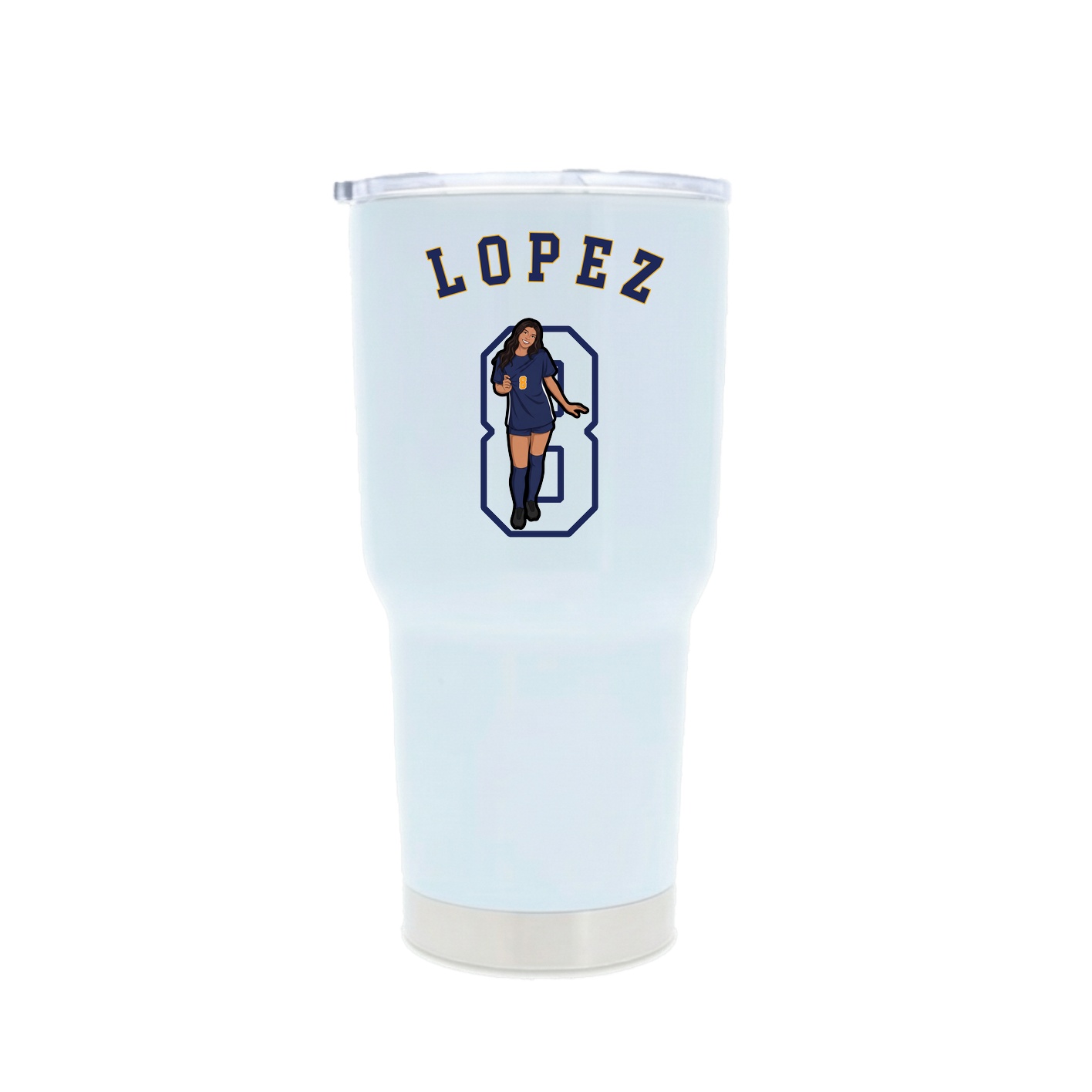 30oz Stainless Steel Tumbler — Shirsey Arch in White