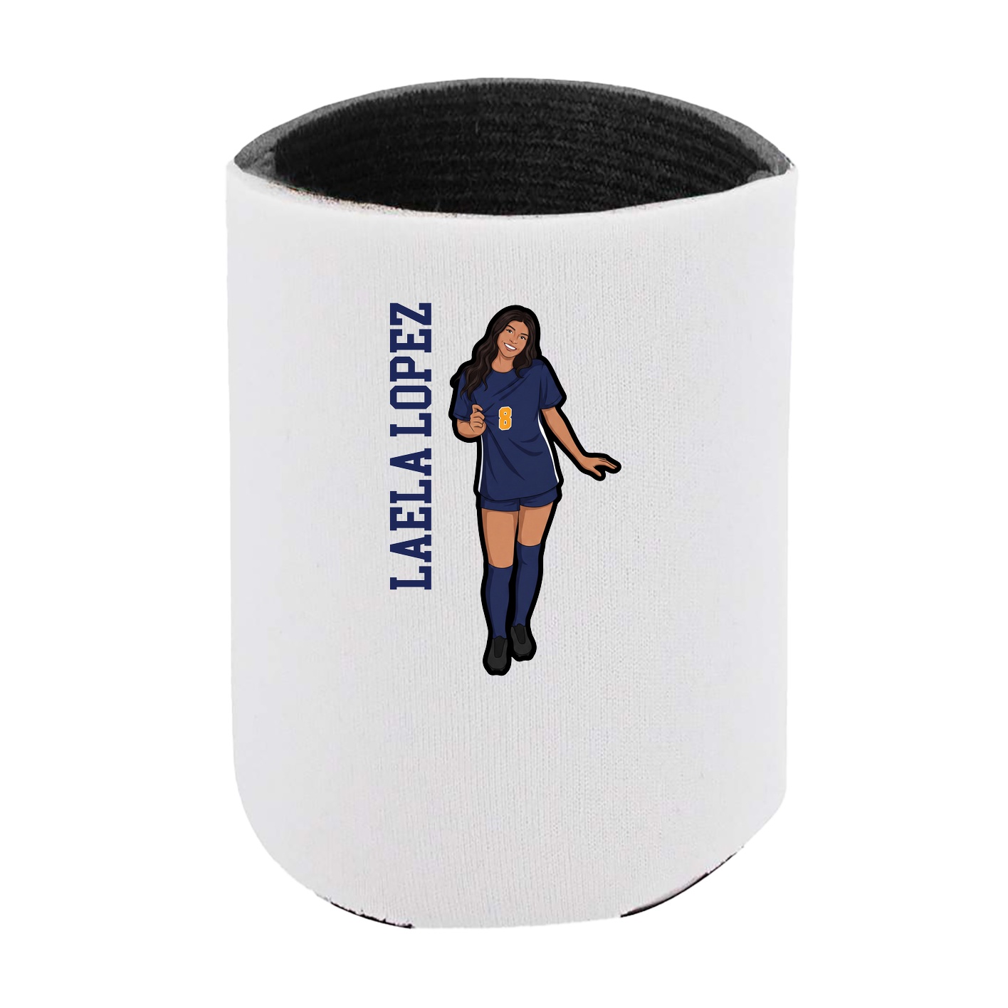 Can Holder — Name Vertical in White