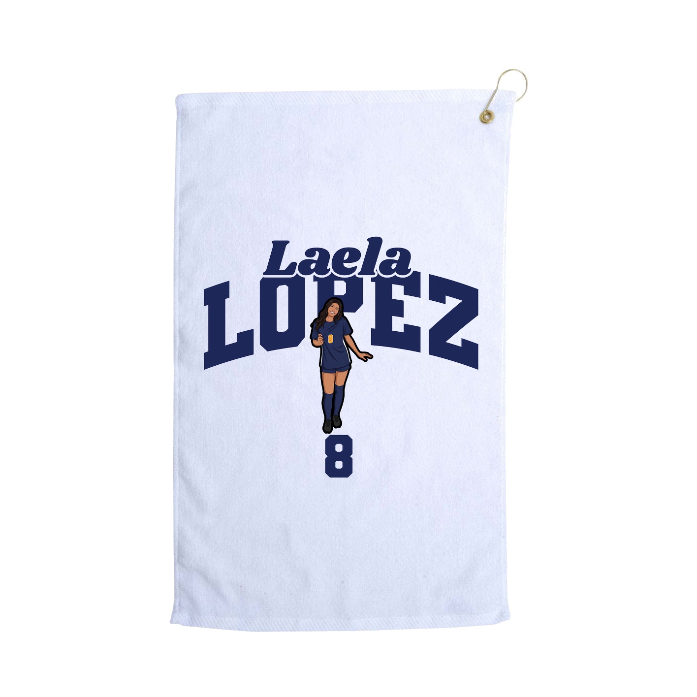 Golf Towel — Signature Arch in White