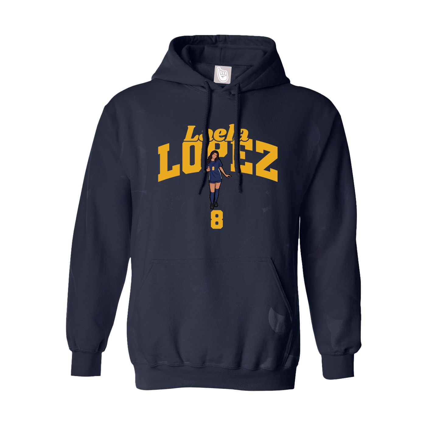 Youth Hoodie — Signature Arch in Navy