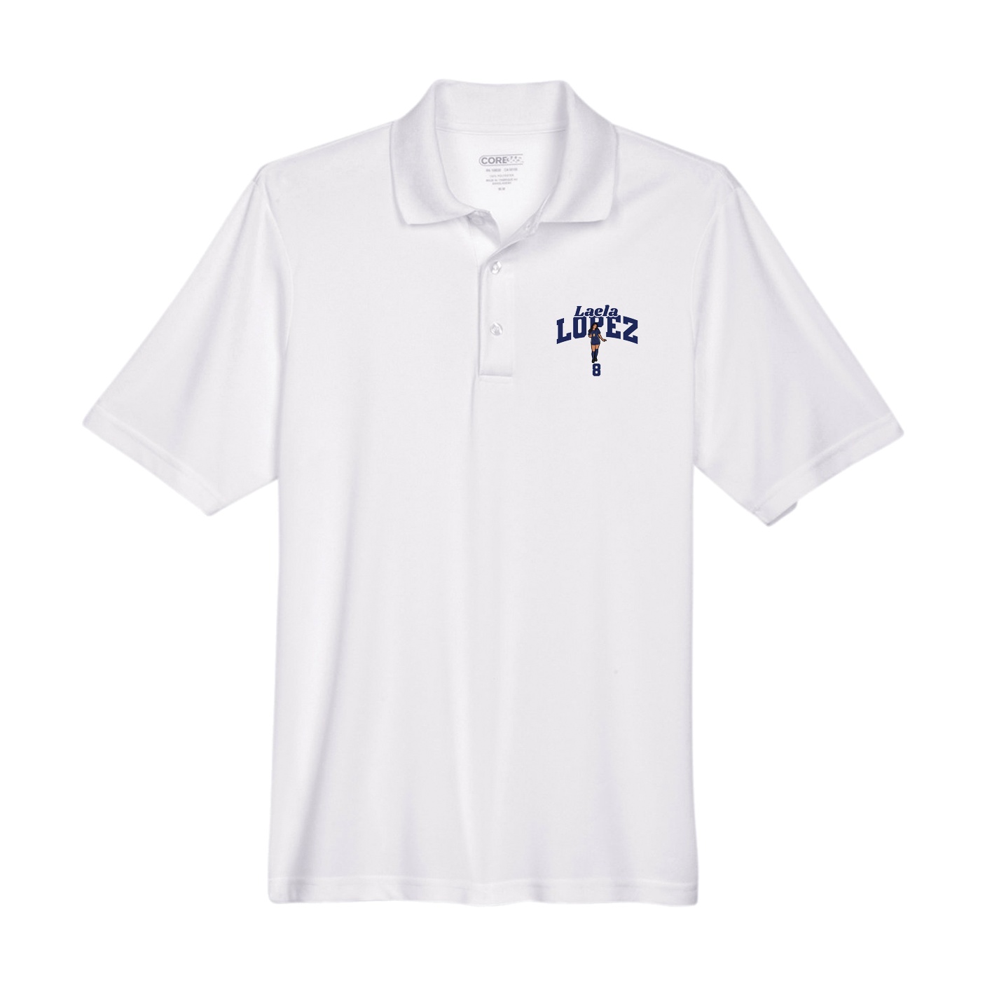 Performance Polo — Signature Arch in White