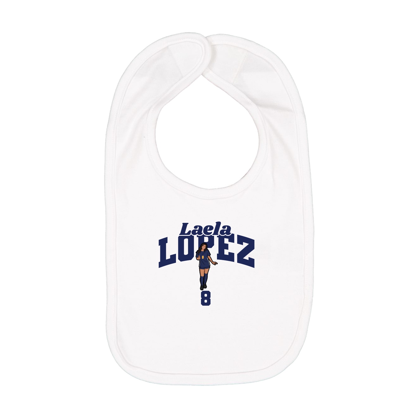 Infant Bib — Signature Arch in White