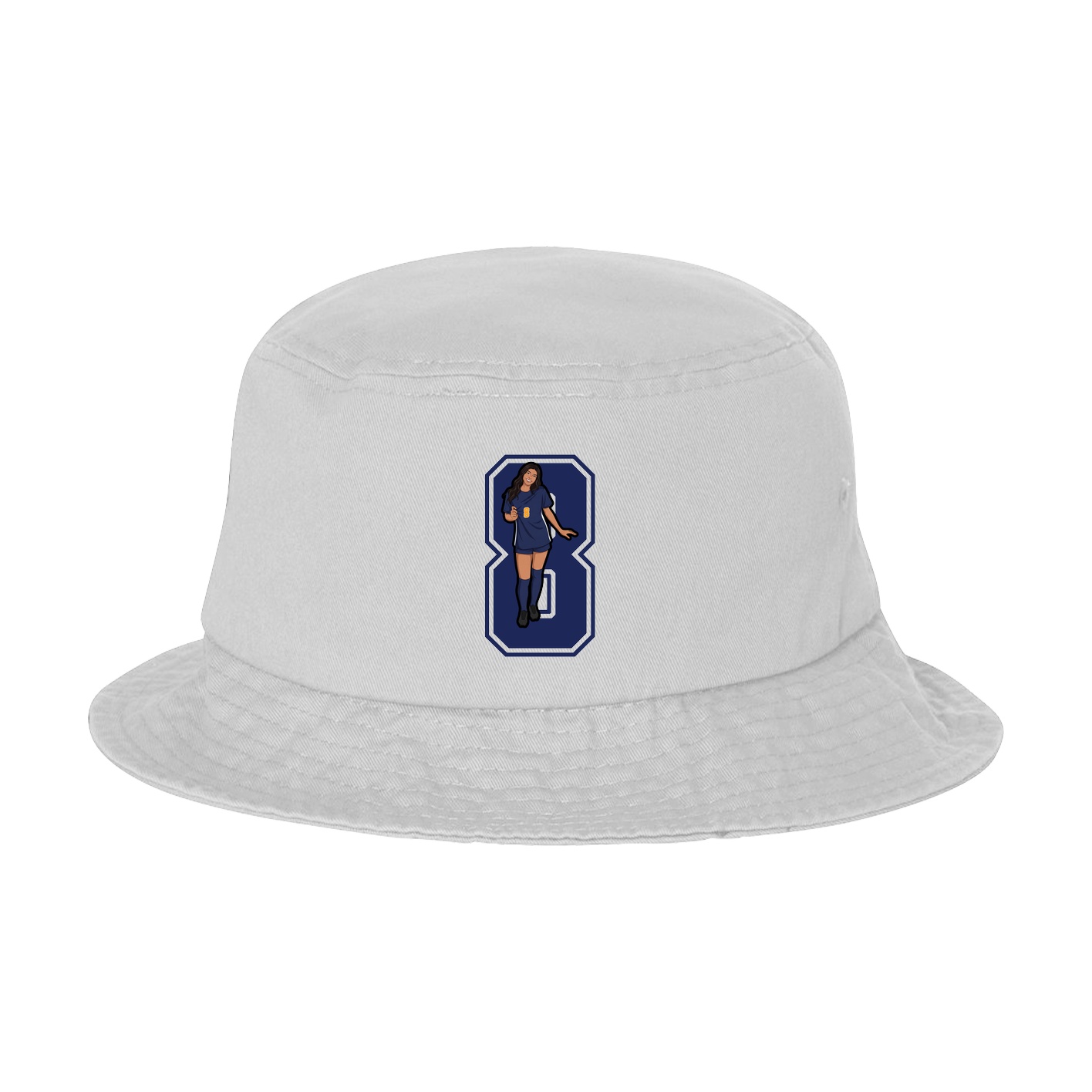 Bucket Cap — Number in White