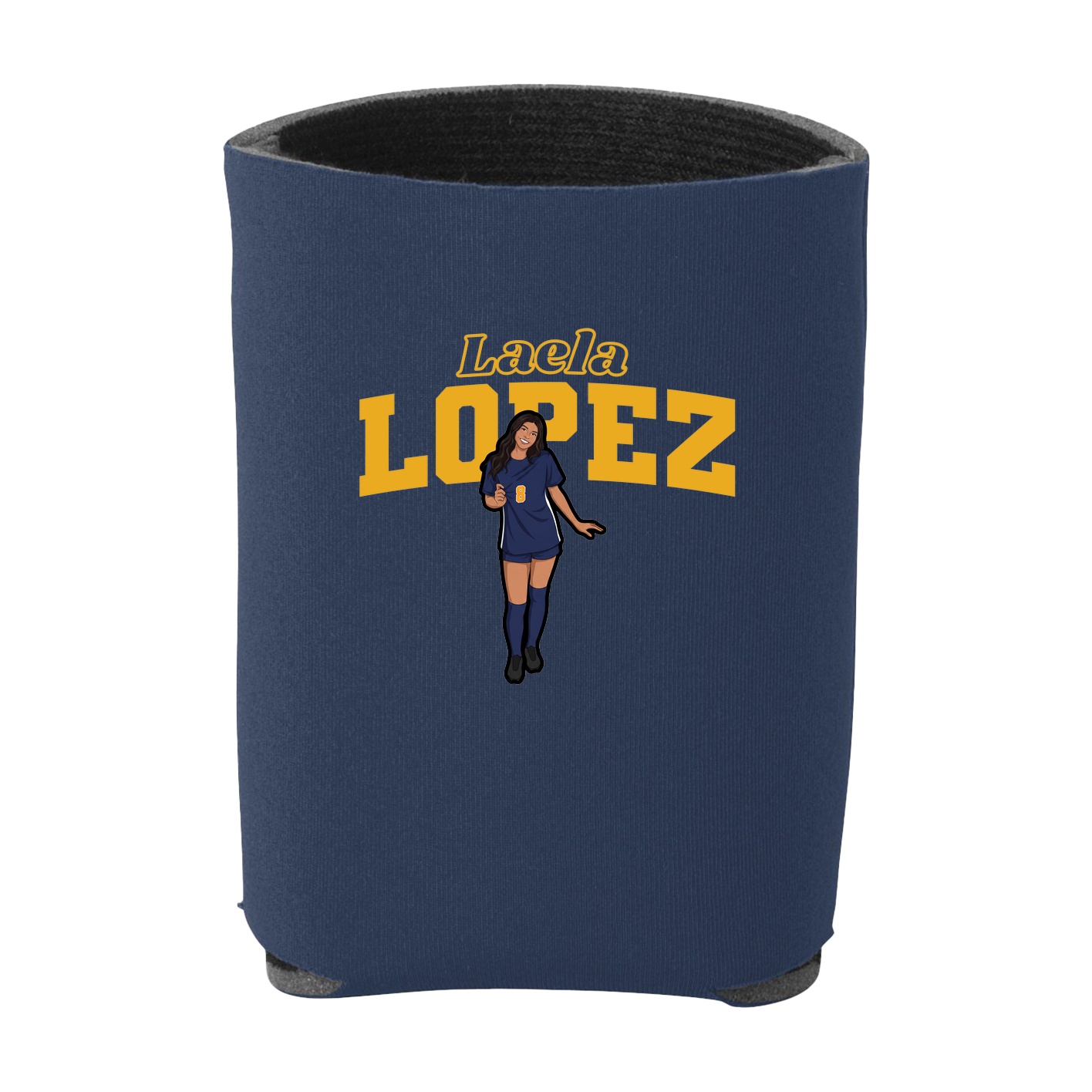 Can Holder — Name Arch in Navy