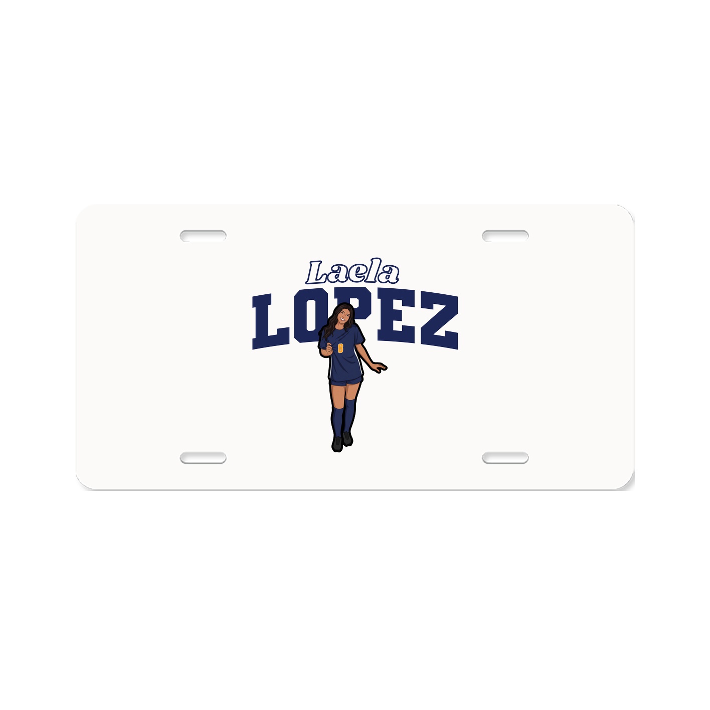 License Plate — Name Arch in Classic
