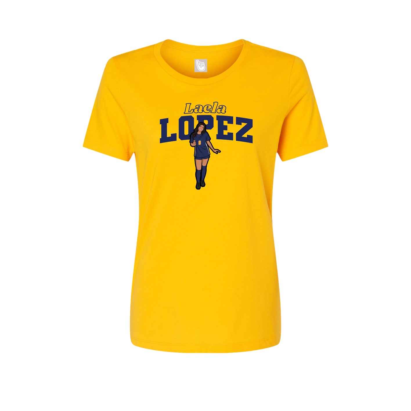 Womens Tee — Name Arch in Gold
