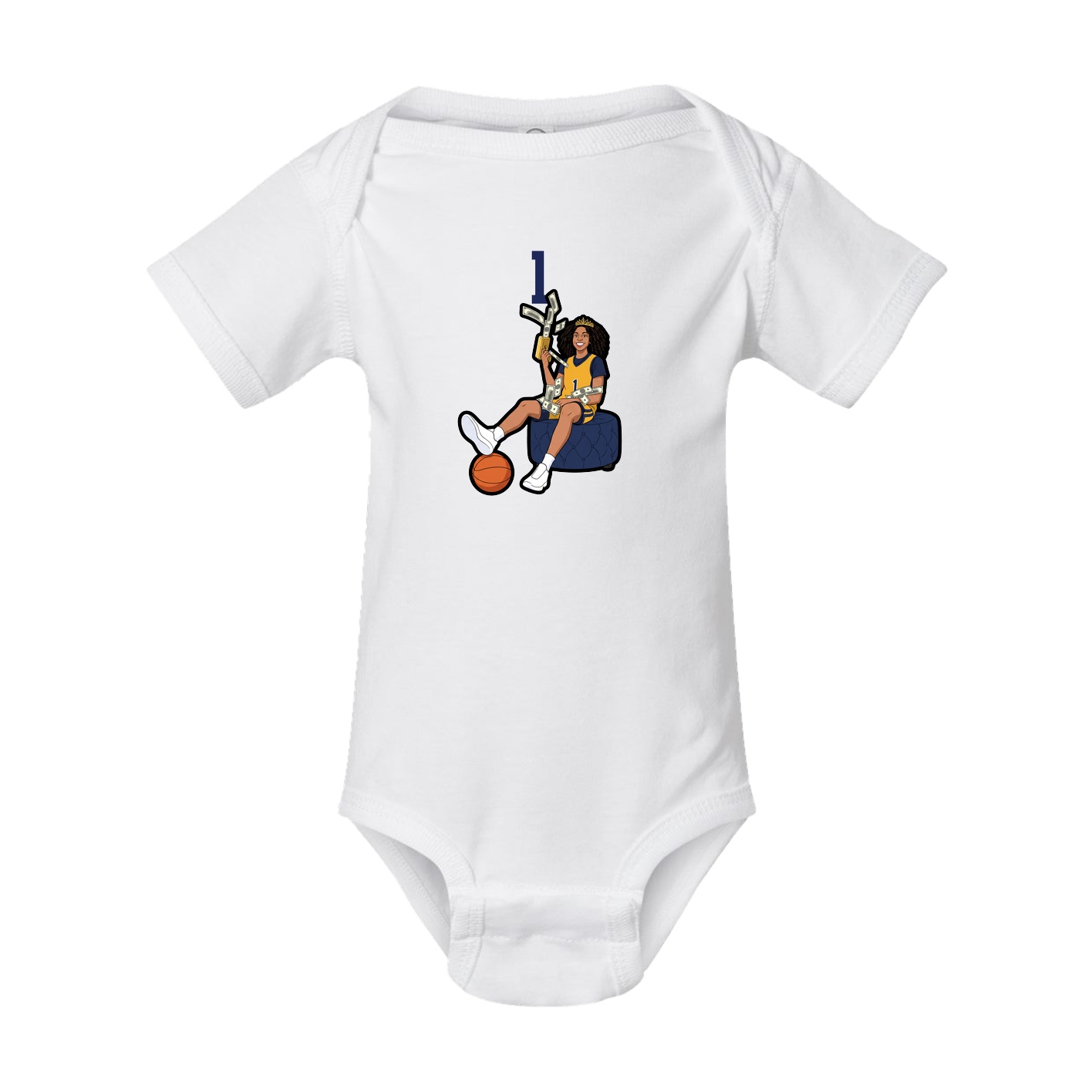 Baby Onesie — Number Top in White