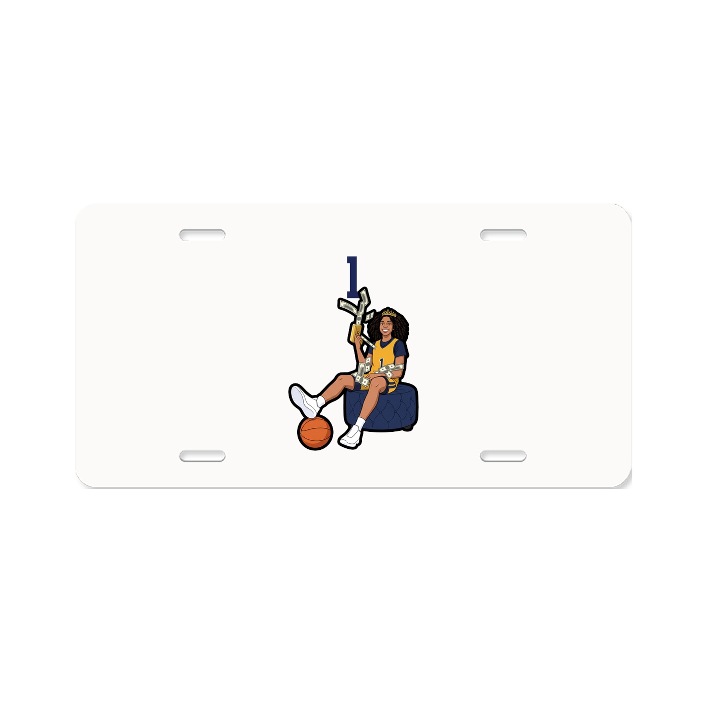 License Plate — Number Top in Classic