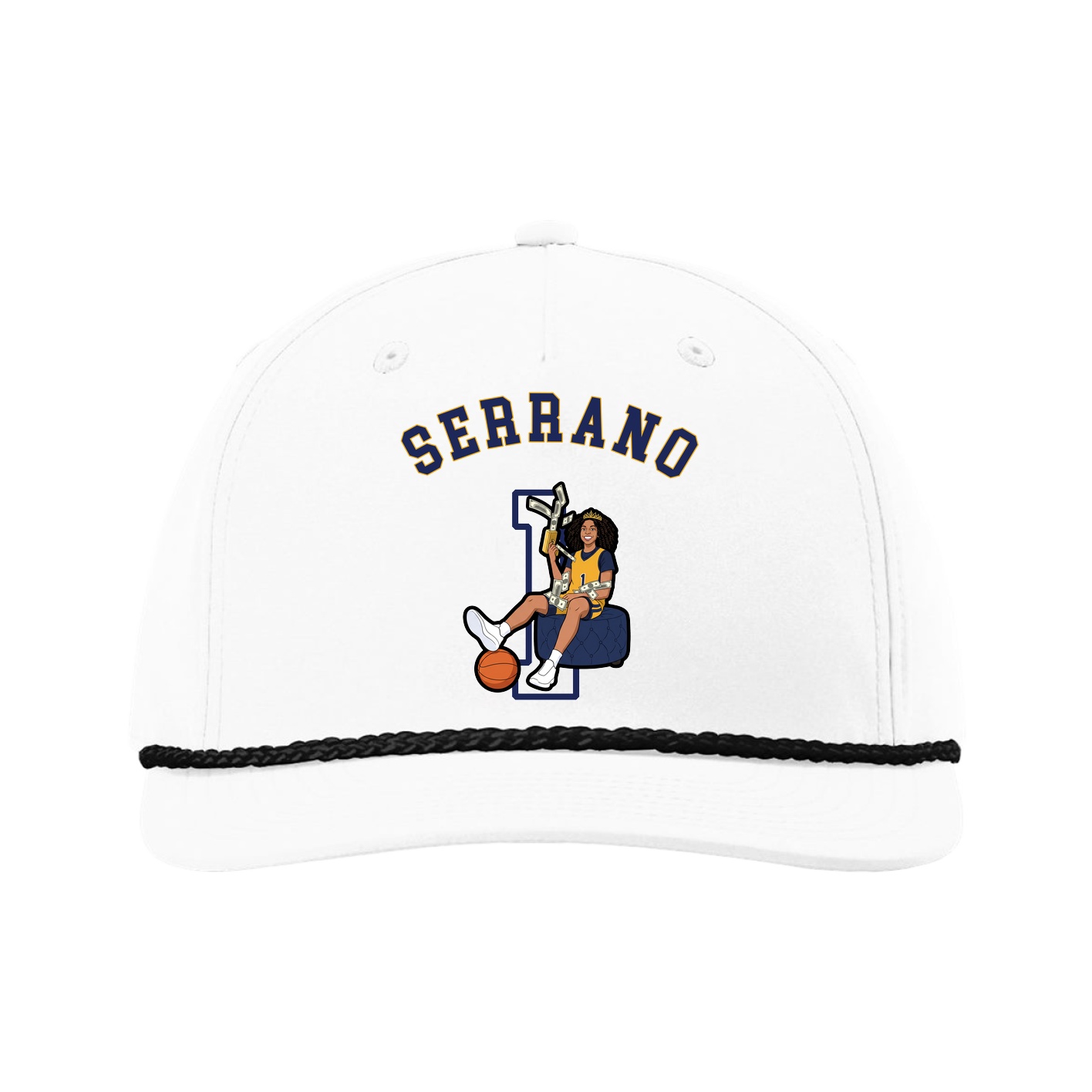 Five-Panel Classic Rope Cap — Shirsey Arch in White