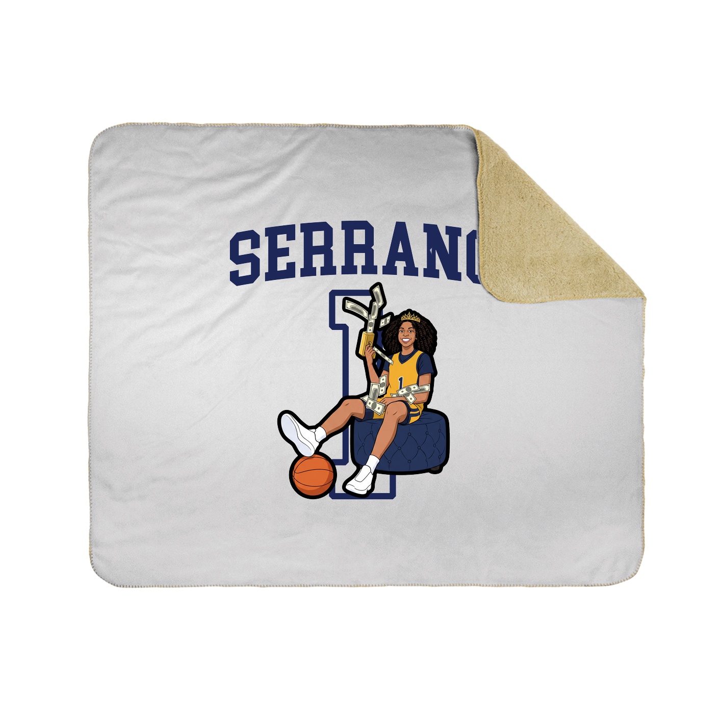 50x60 Sherpa Lined Throw Blanket