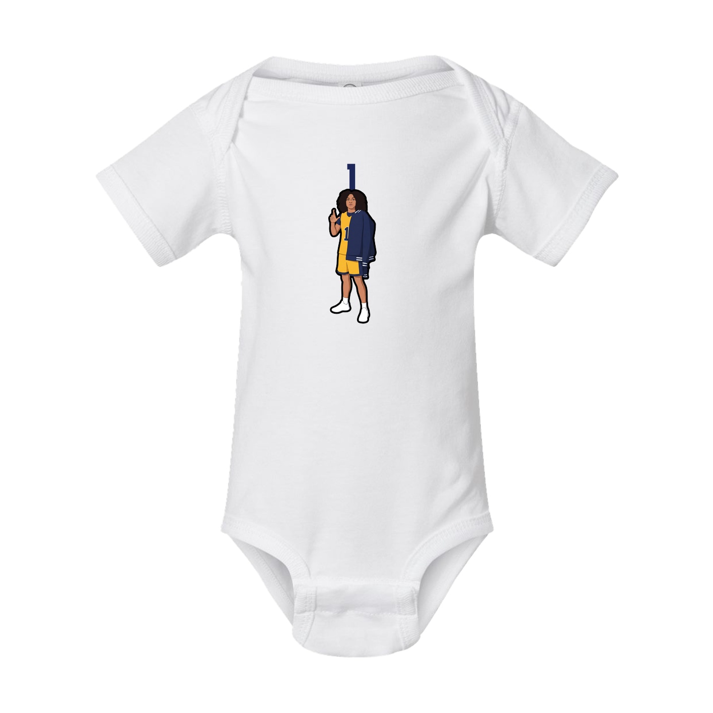 Baby Onesie — Number Top in White