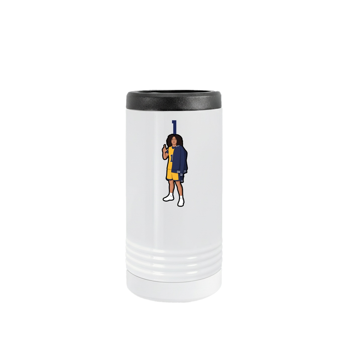 Slim Beverage Holder — Number Top in White