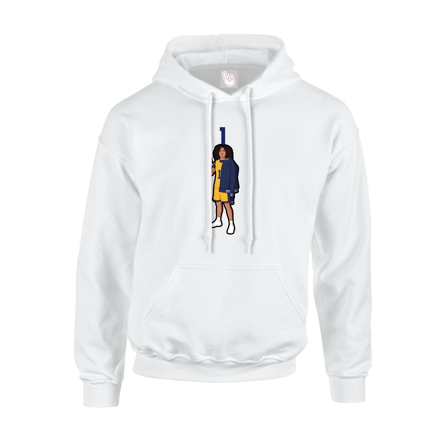 Hoodie — Number Top in White
