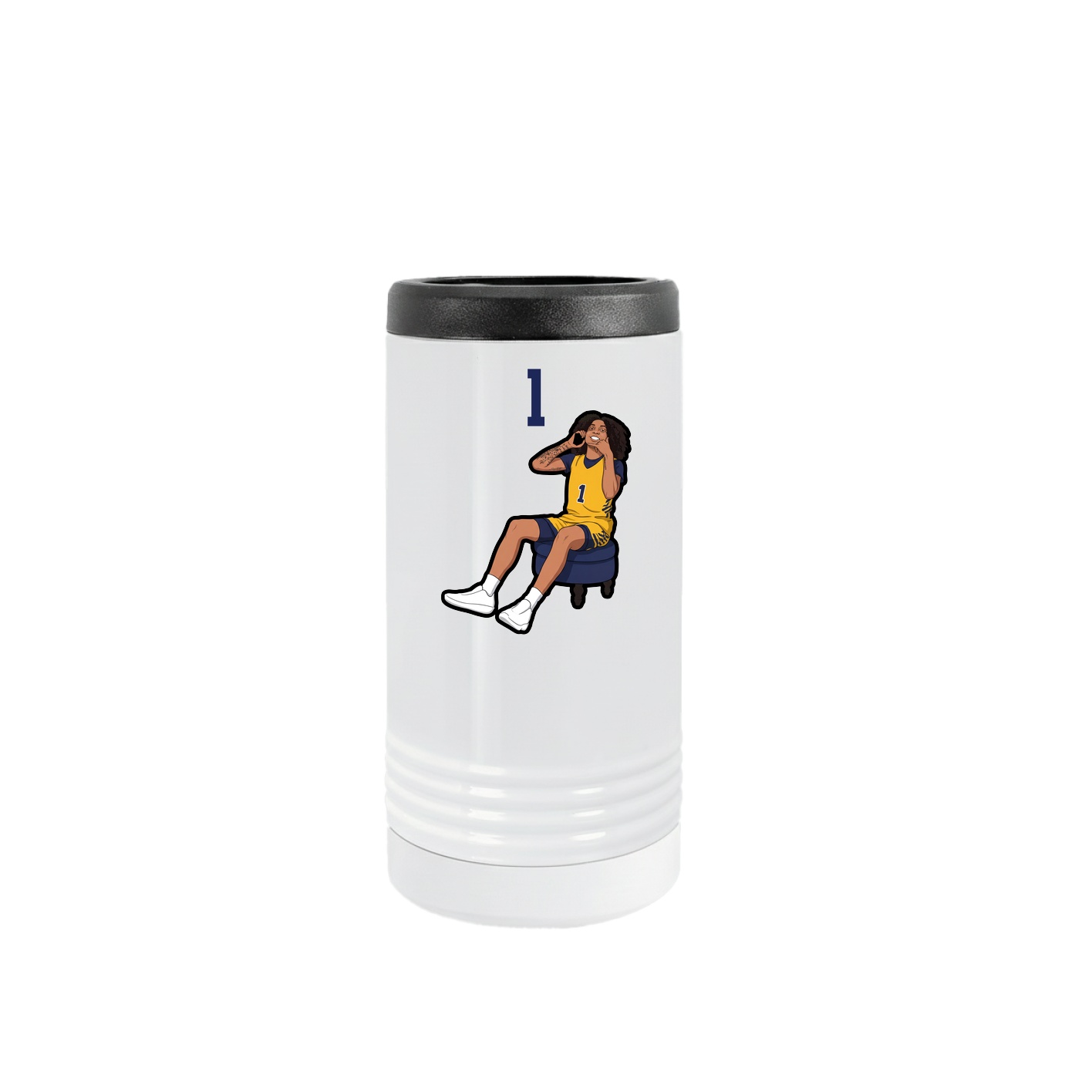 Slim Beverage Holder — Number Top in White