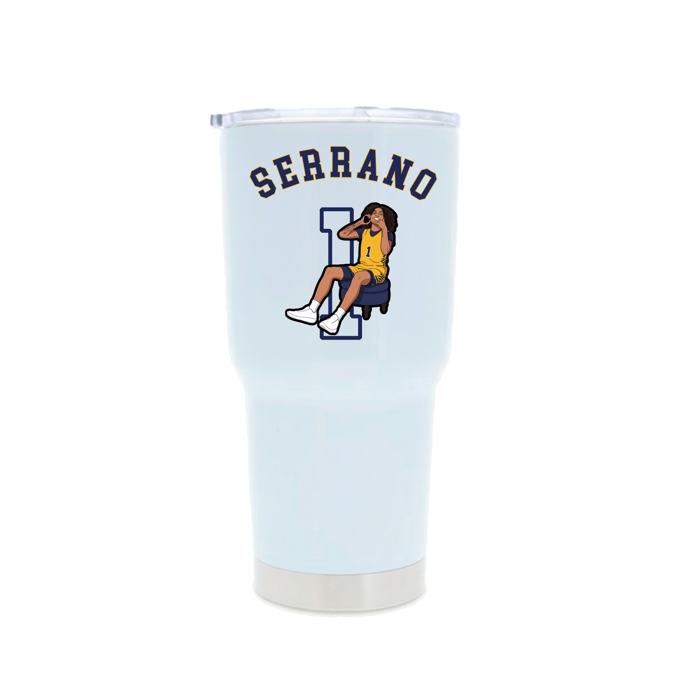 30oz Stainless Steel Tumbler — Shirsey Arch in White