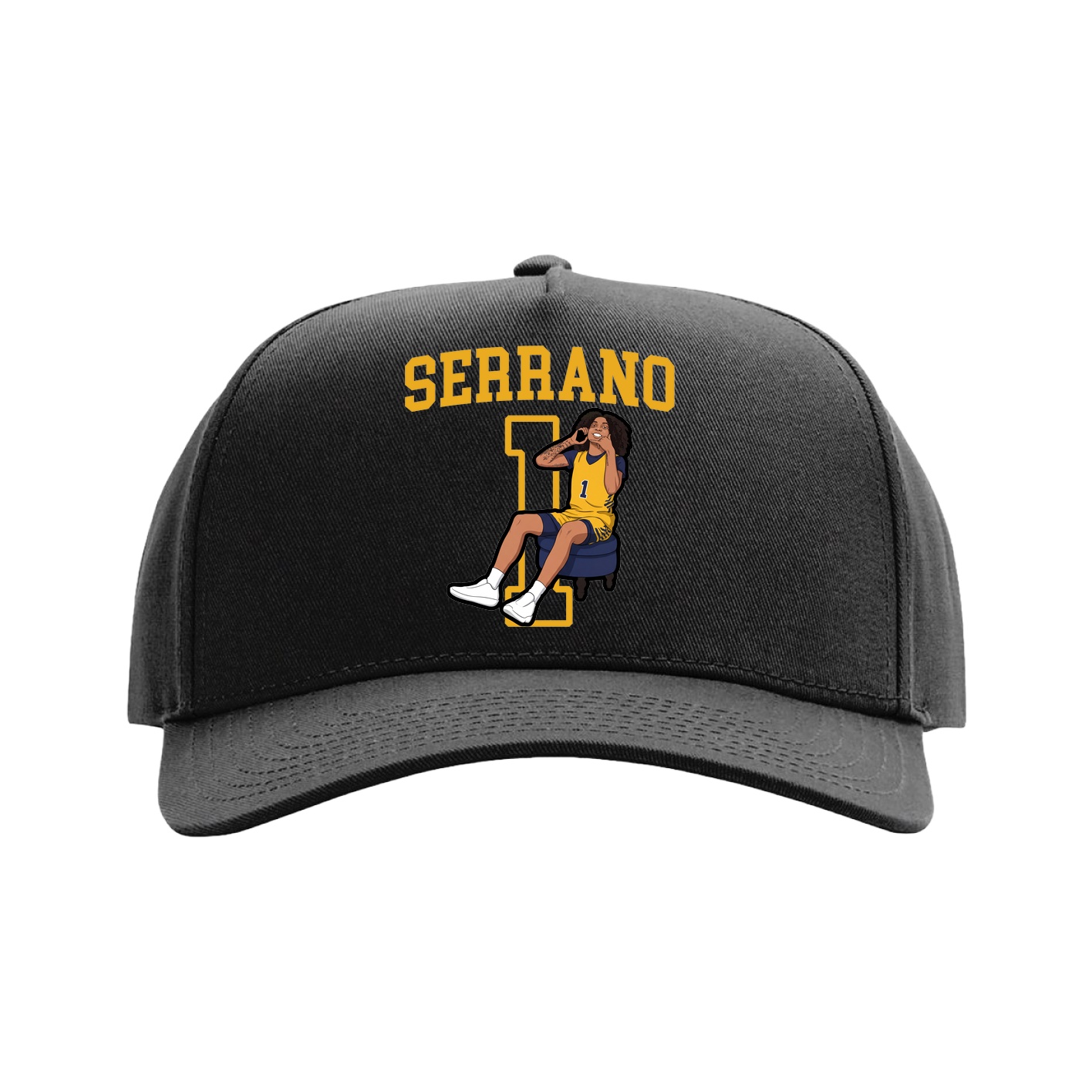 Full Fabric Five-Panel Champ Cap — Shirsey in Black