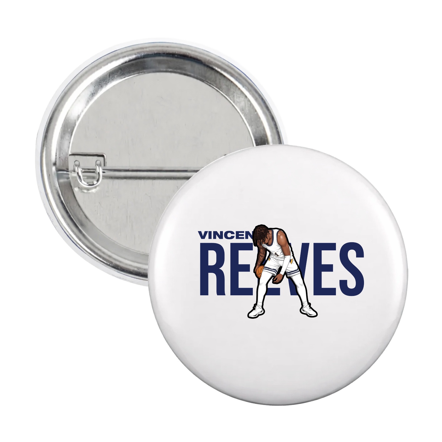 Game Day Button — Player Name in White