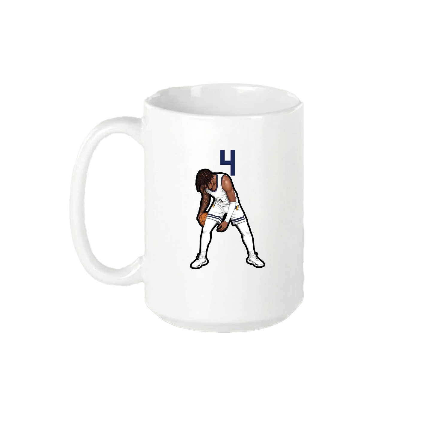 15oz Coffee Mug — Number Top in White