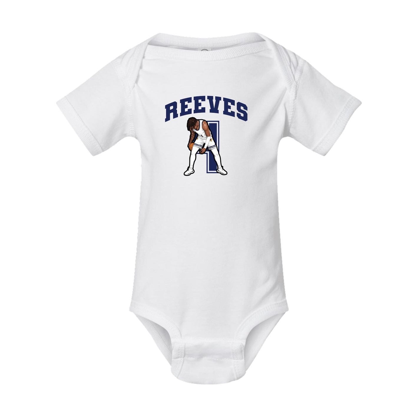 Baby Onesie — Number in White