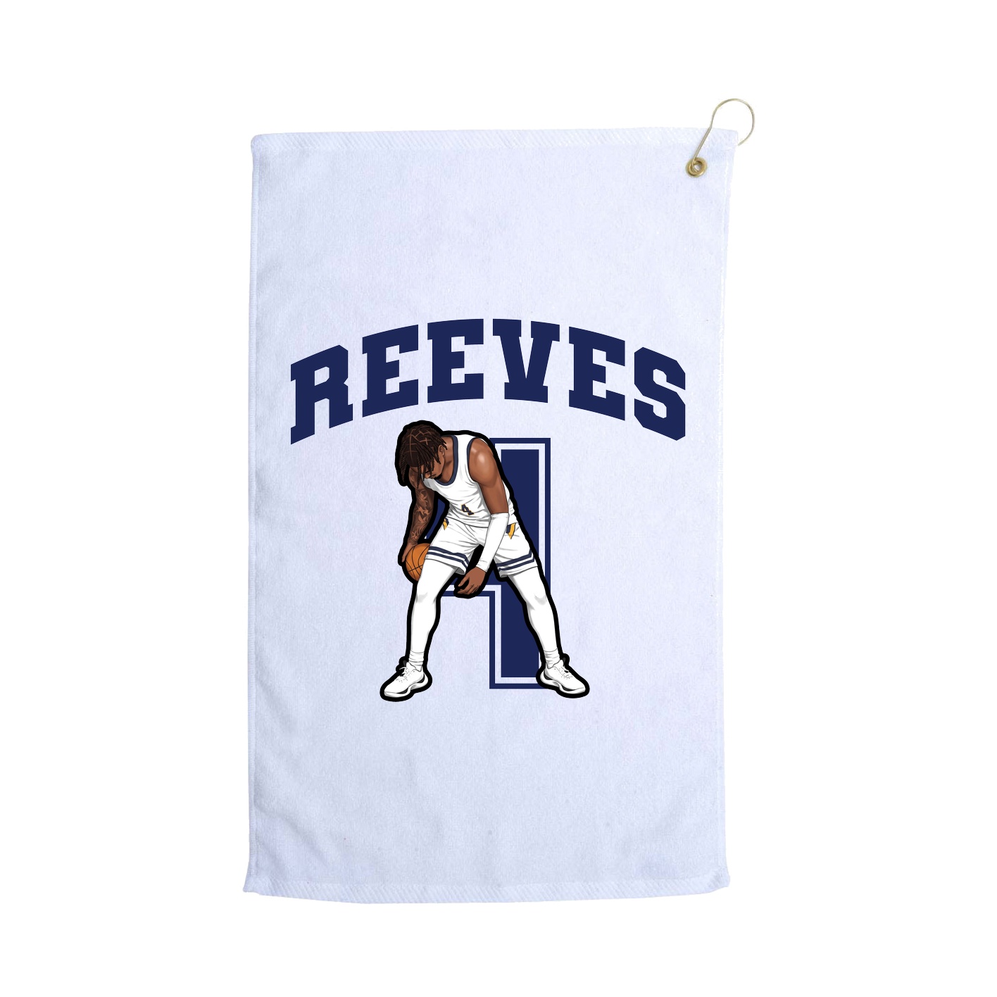 Golf Towel — Number in White