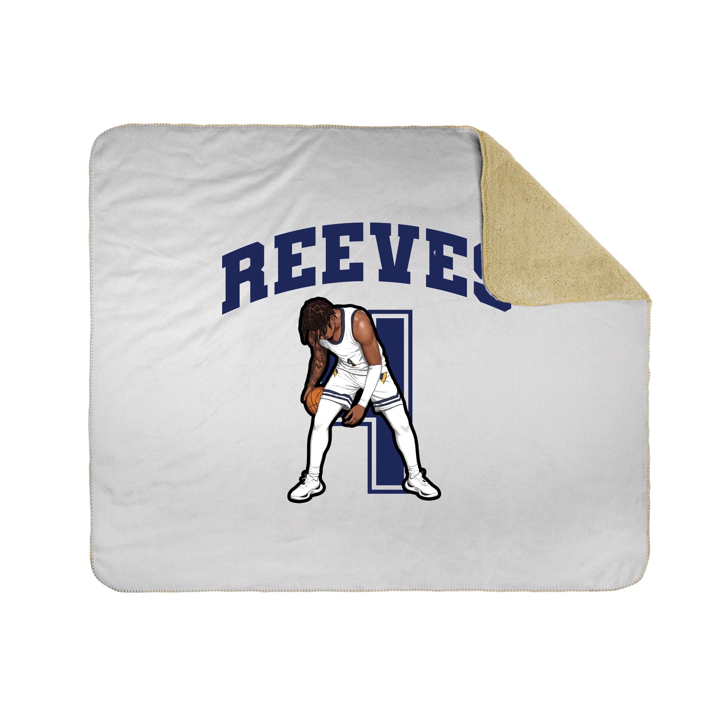 Throw Blanket — Number in White