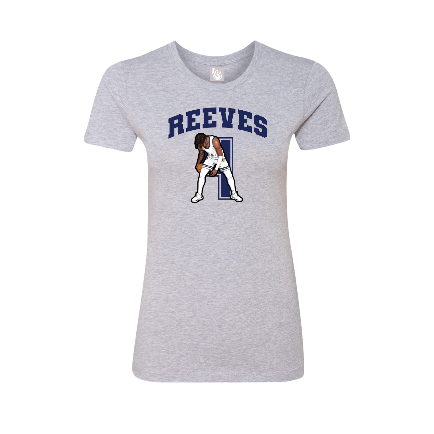 Fitted Women's Tee — Number in Grey