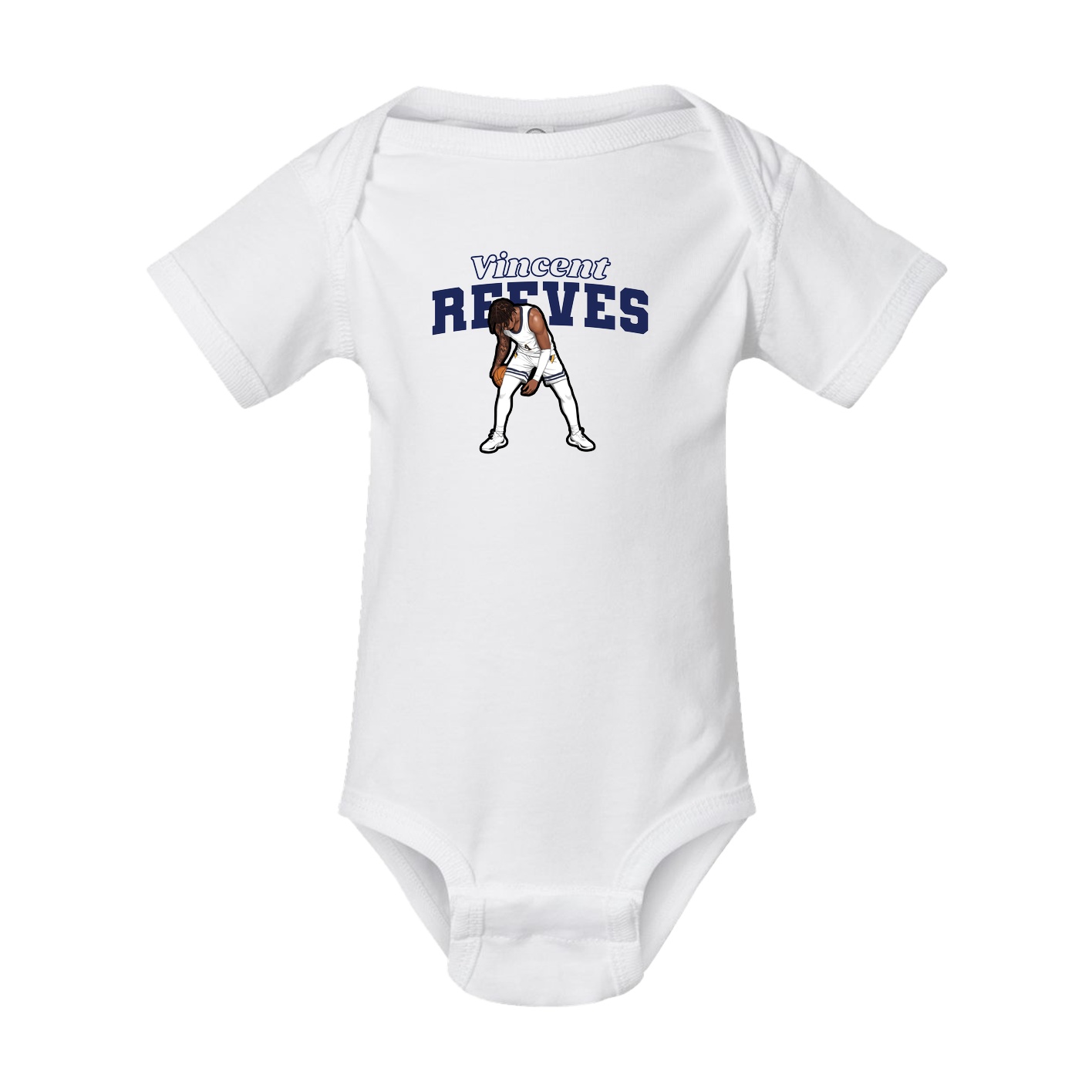 Baby Onesie — Name Arch in White