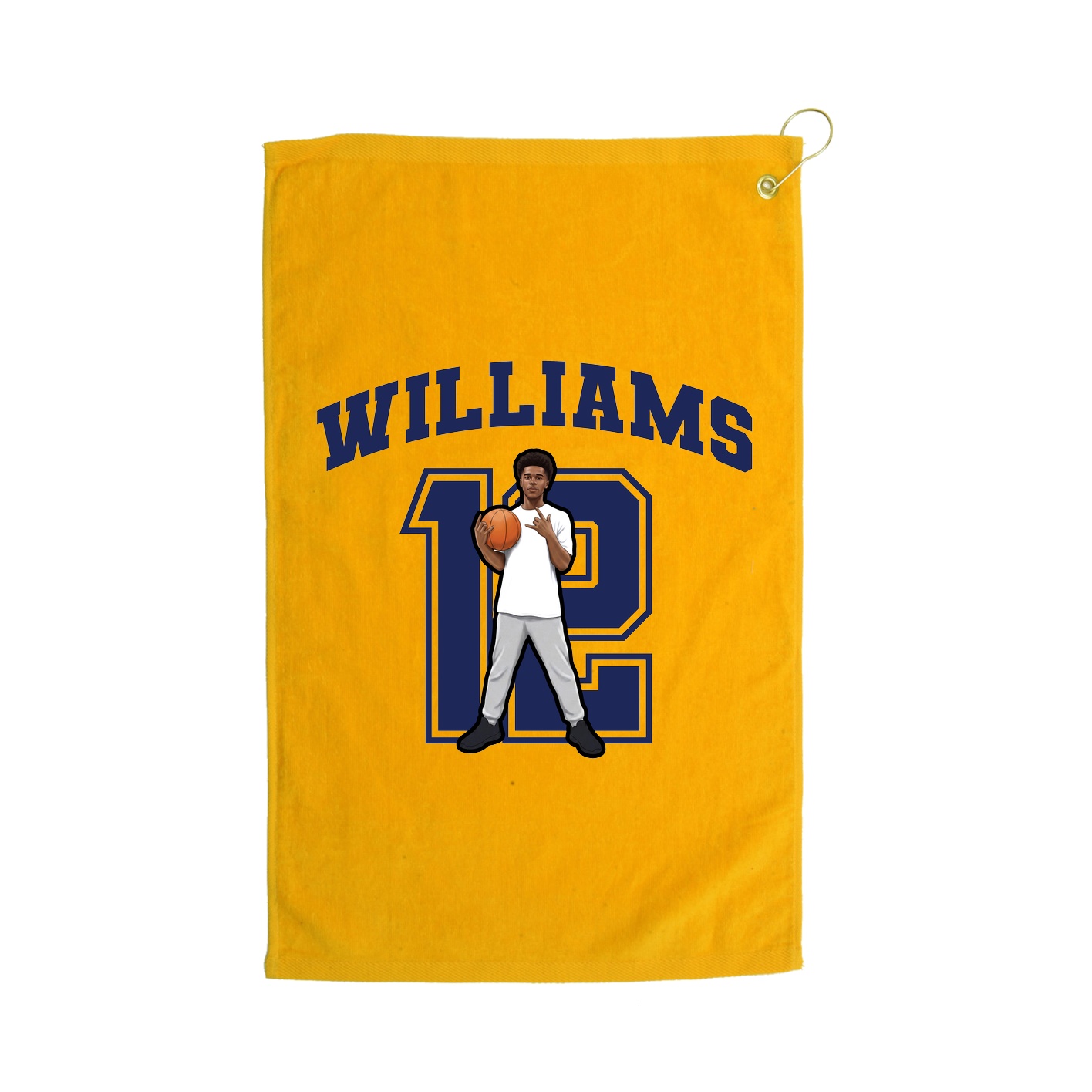 Golf Towel — Number in Gold
