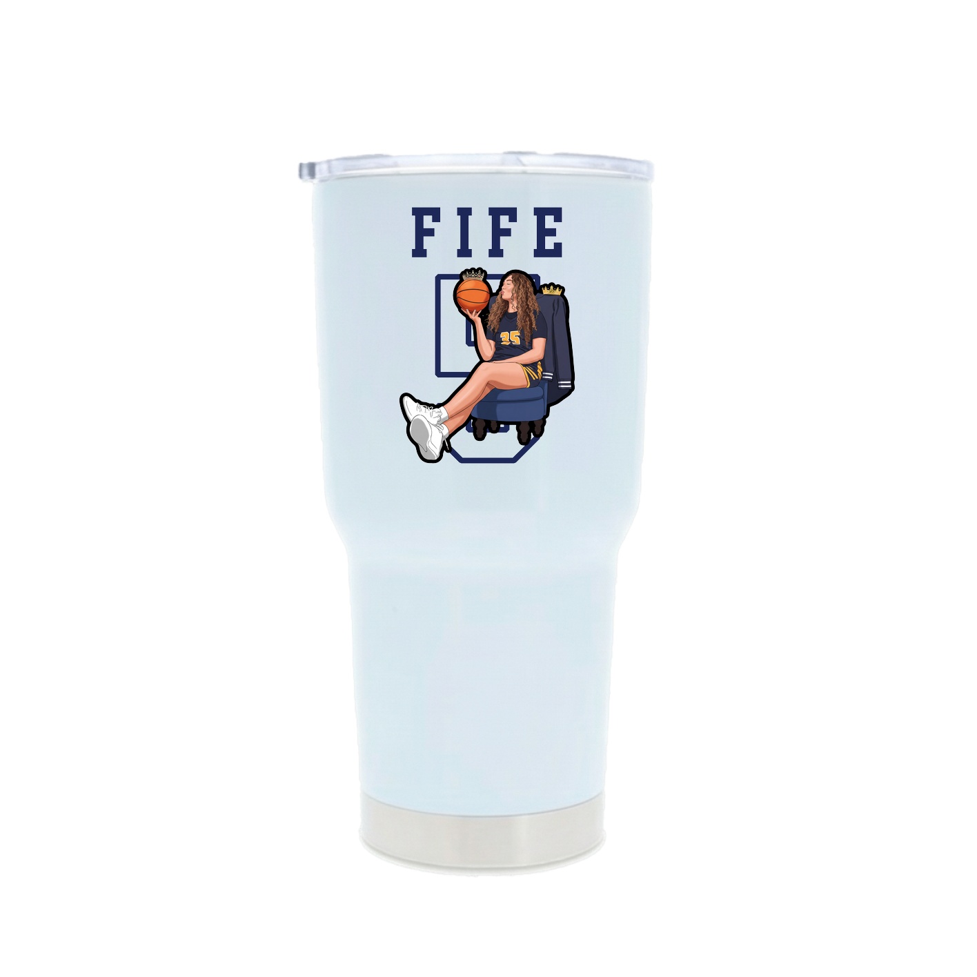 30oz Stainless Steel Tumbler — Shirsey in White